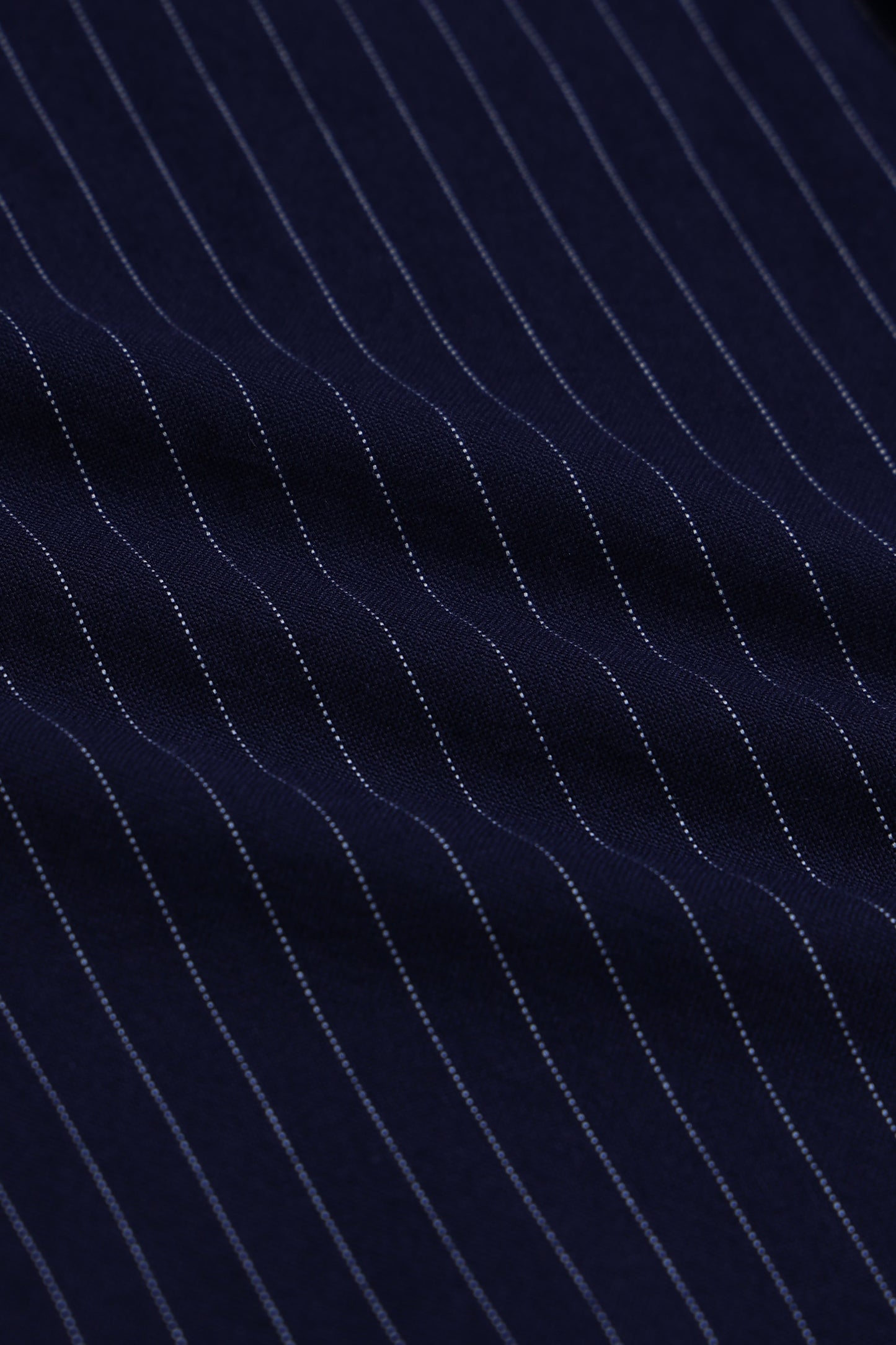 Slim Striped Cotton Oxford Shirt Navy
