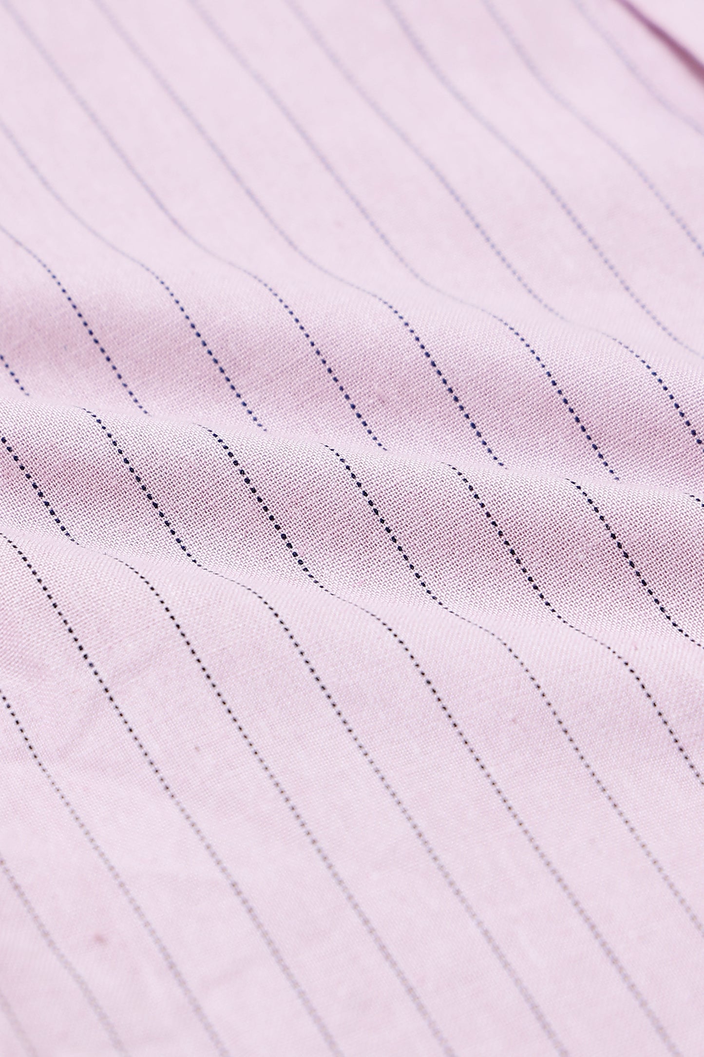 Men's Slim Fit Cotton Linen Striped Shirt Pink