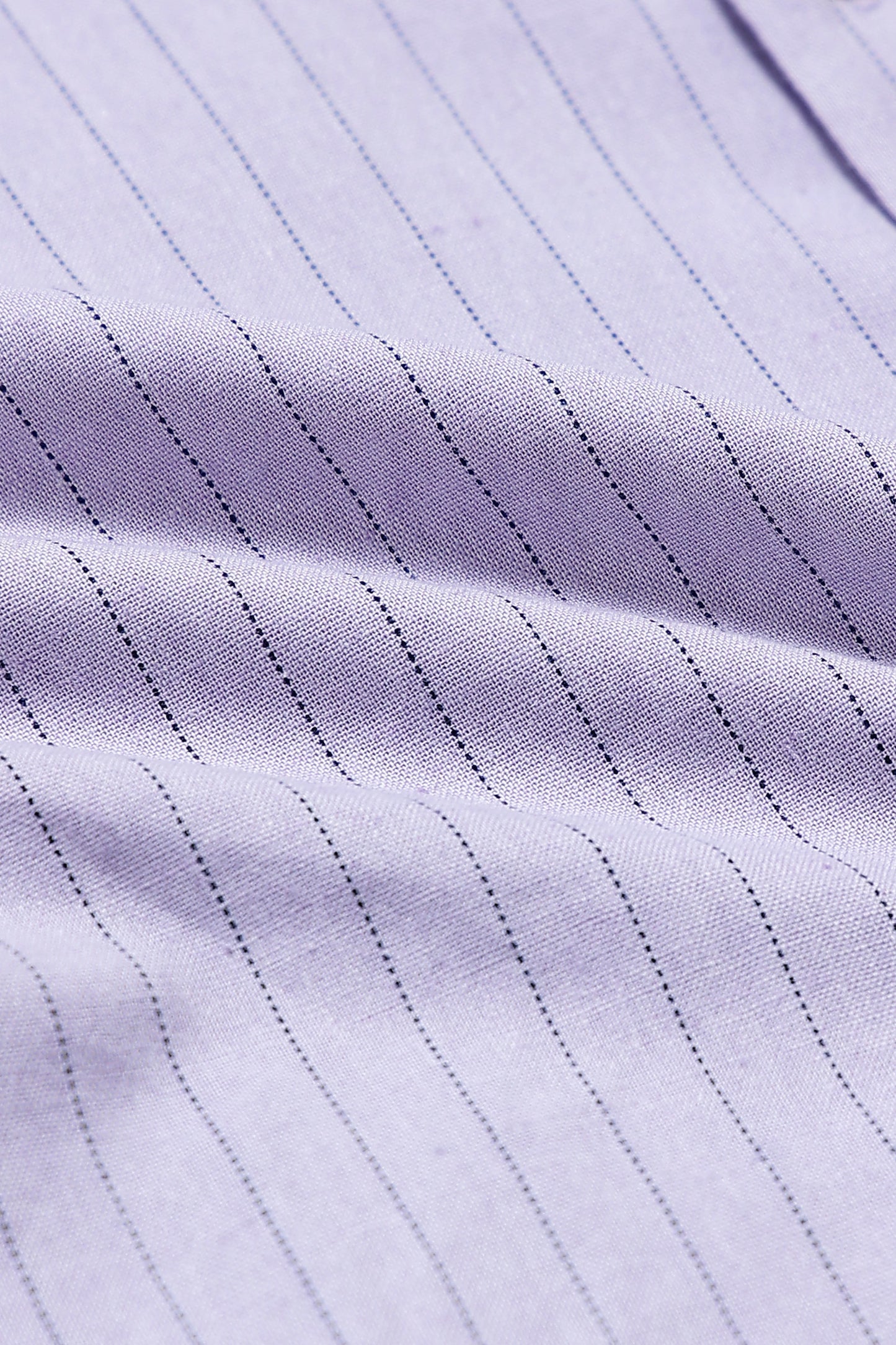 Men's Slim Fit Cotton Linen Striped Shirt Lavender