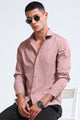 Men's Slim Fit Casual Solid Shirt Dusty Rose