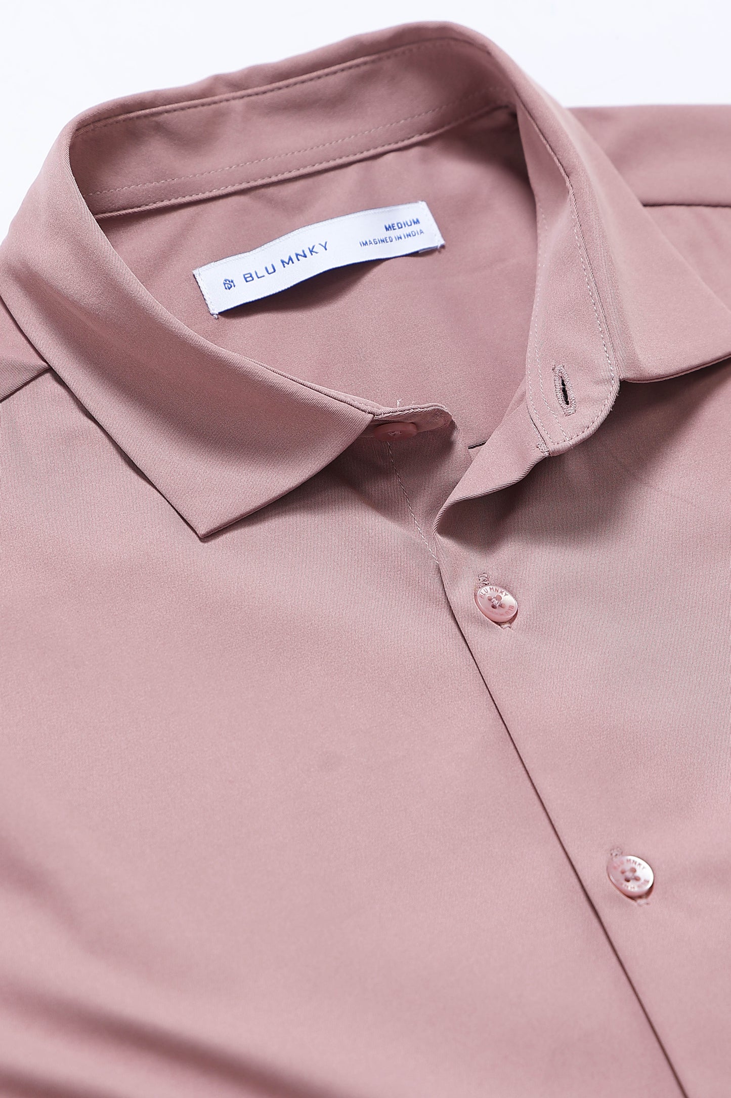 Men's Slim Fit Casual Solid Shirt Dusty Rose