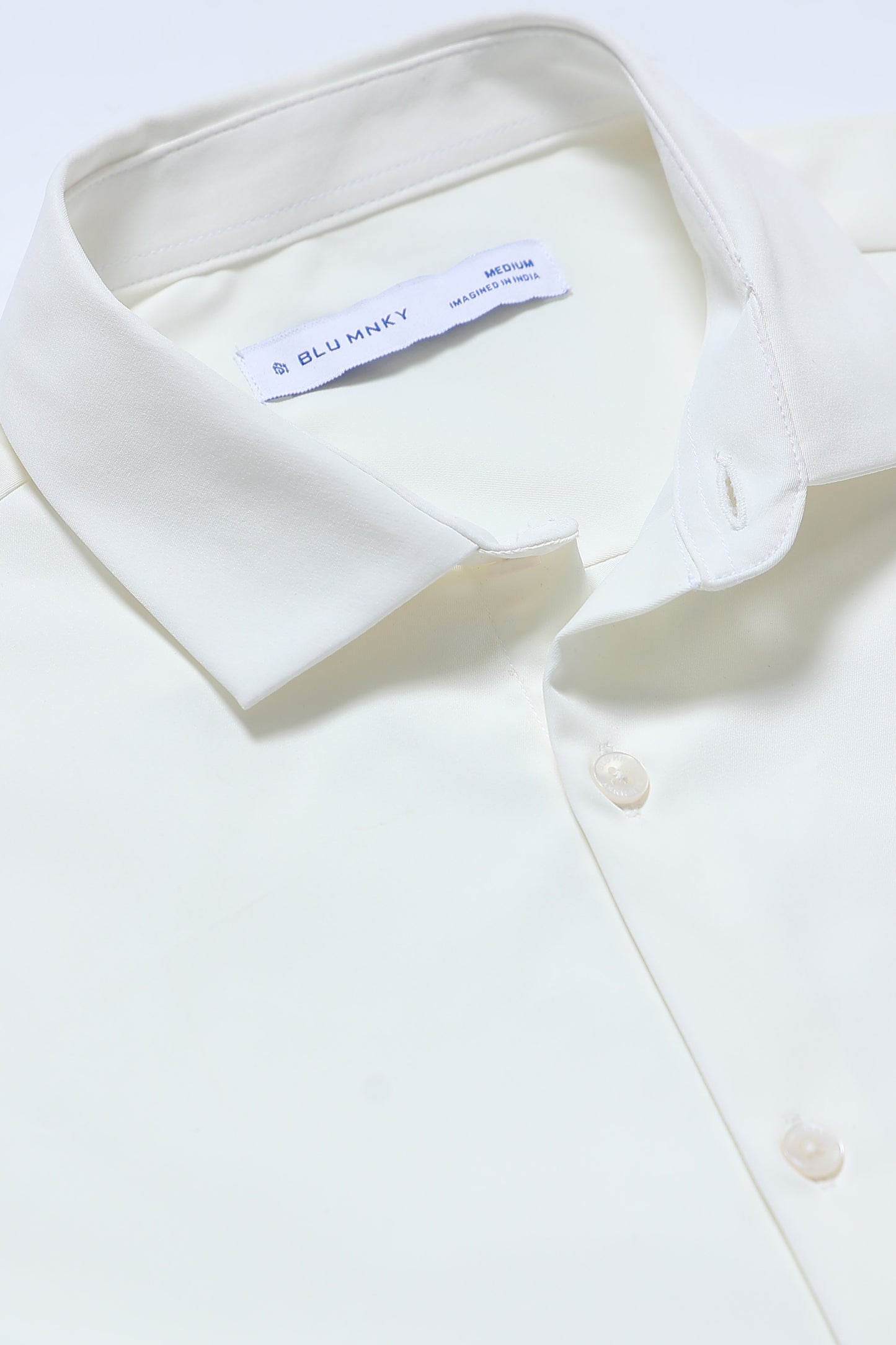 Men's Slim Fit Casual Solid Shirt White