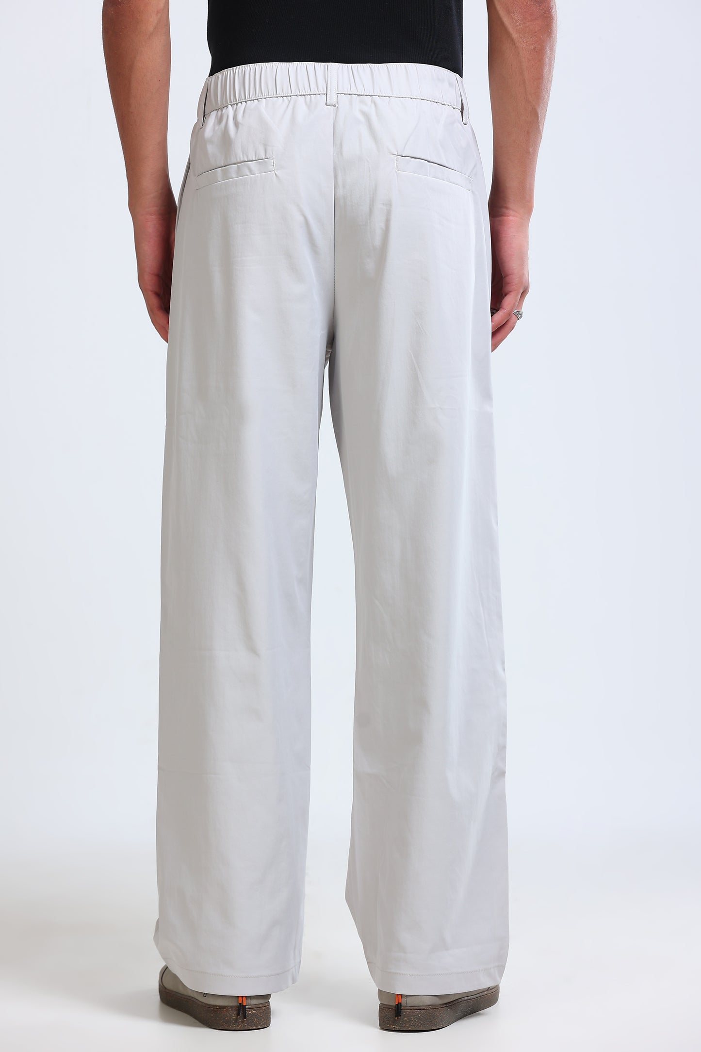 Men's Casual Loose Fit Pants Off White