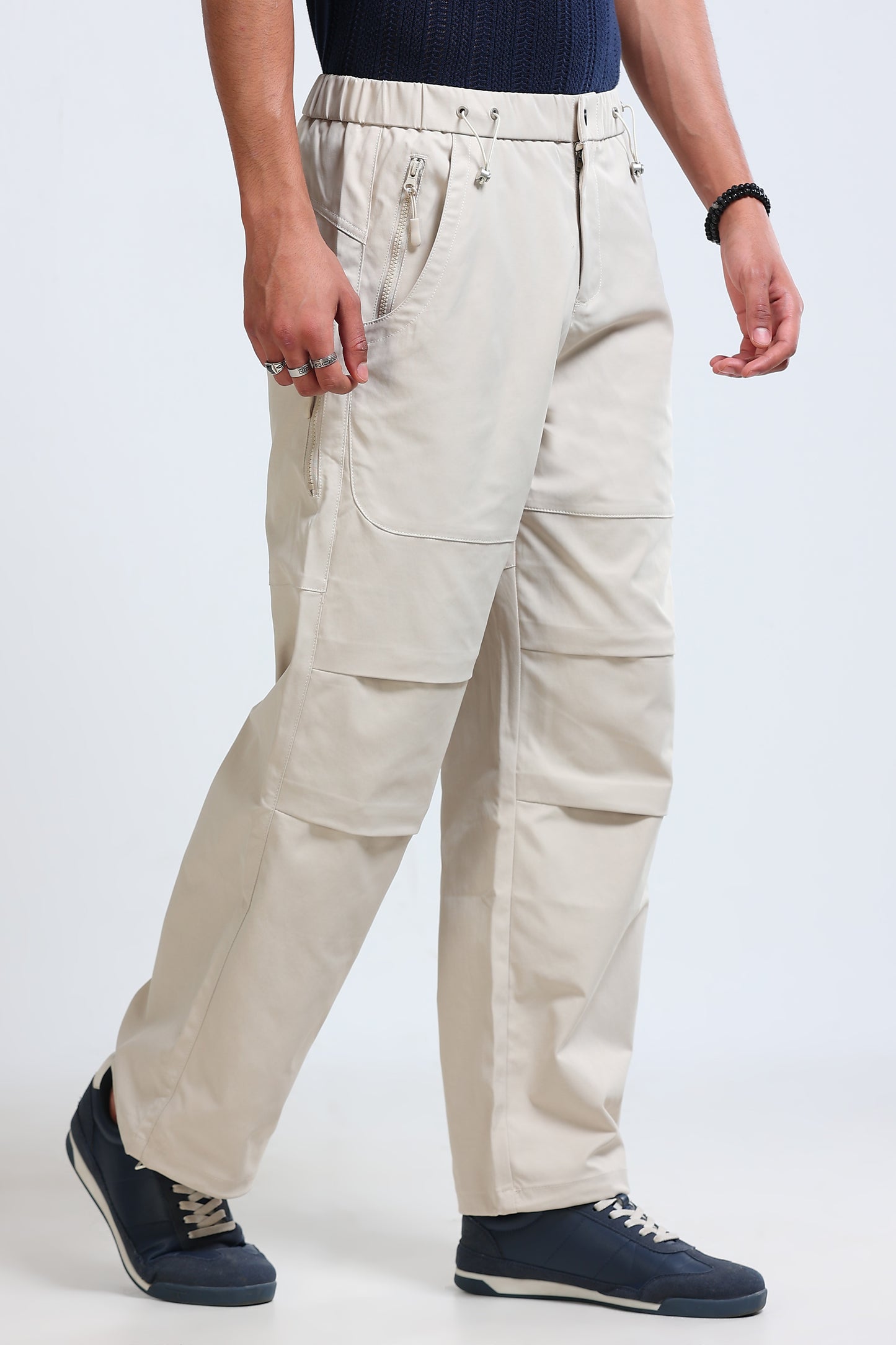 Men's Loose Cargo Pants Beige