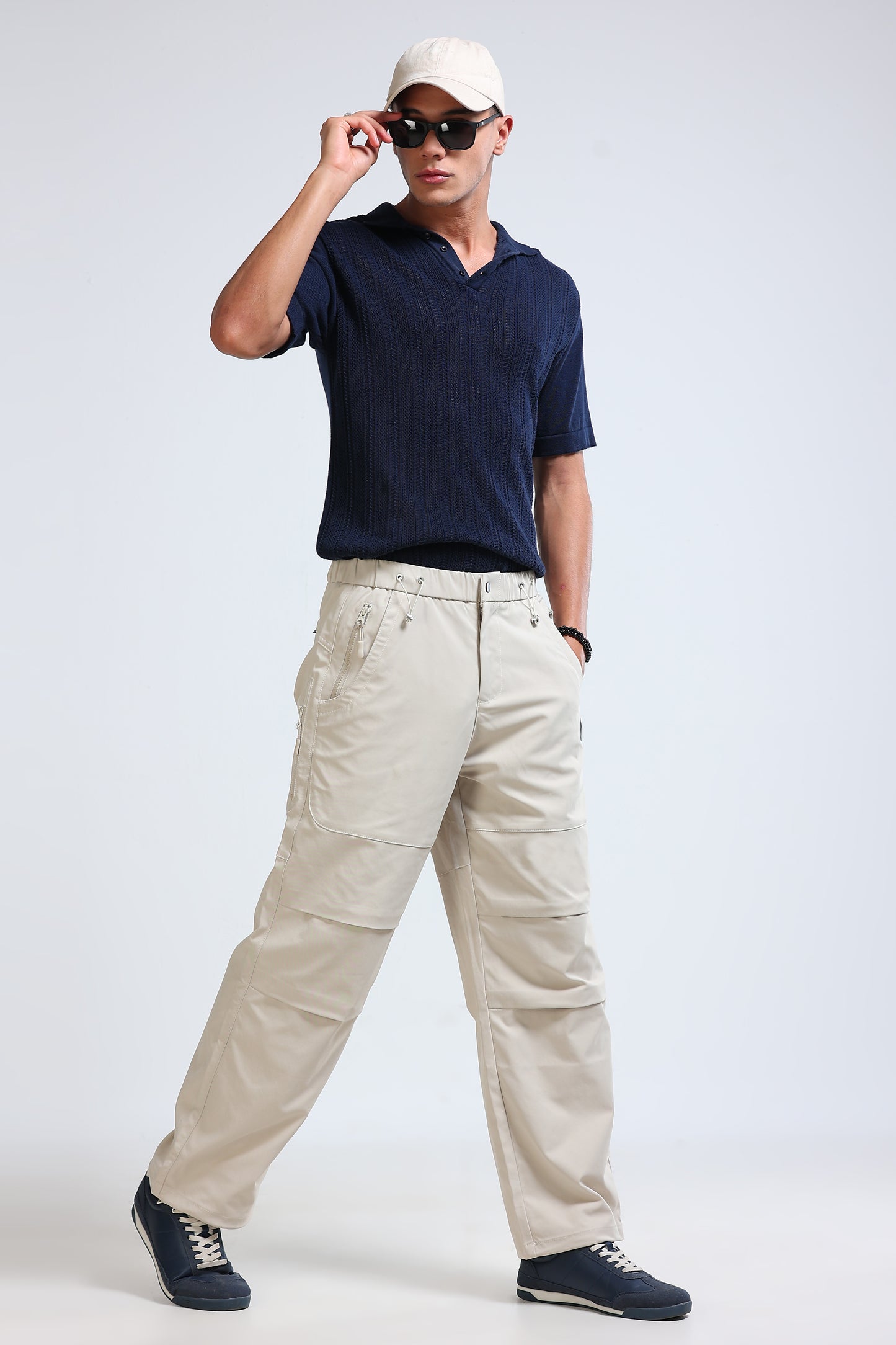 Men's Loose Cargo Pants Beige