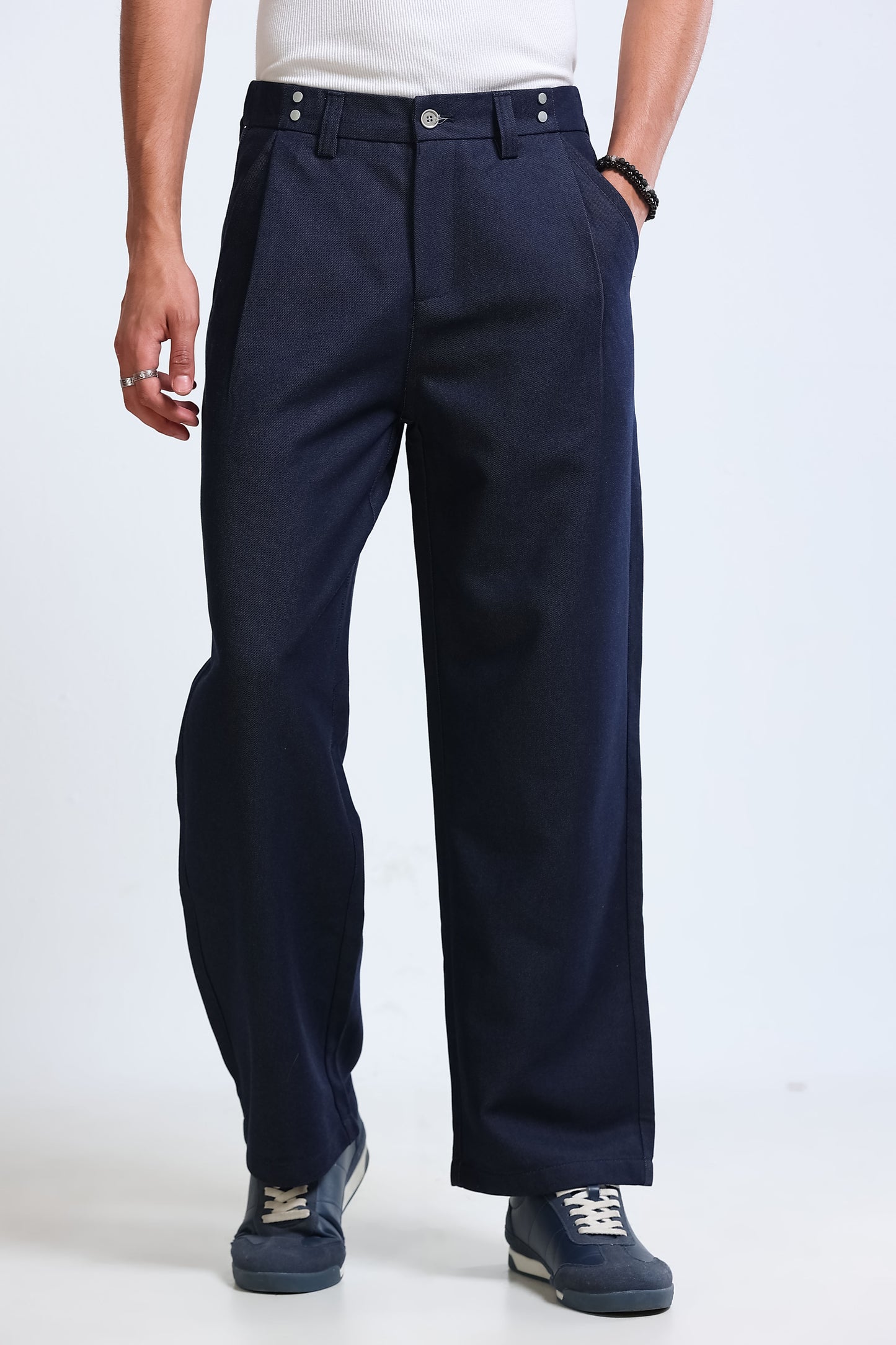 Men's Casual Loose Fit Trousers Denim