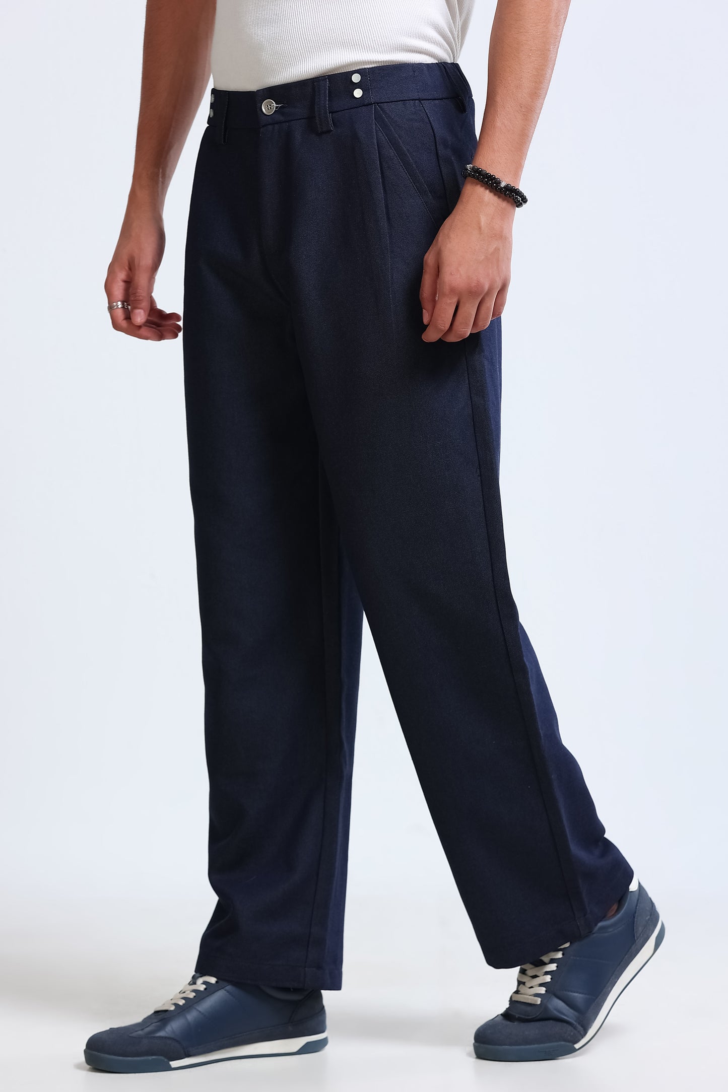 Men's Casual Loose Fit Trousers Denim