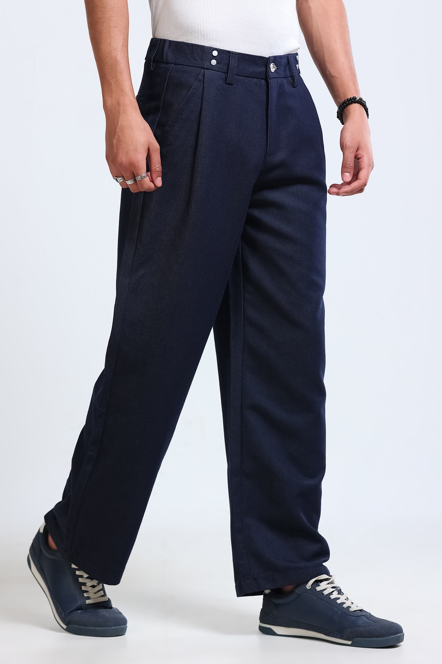 Men's Casual Loose Fit Trousers Denim