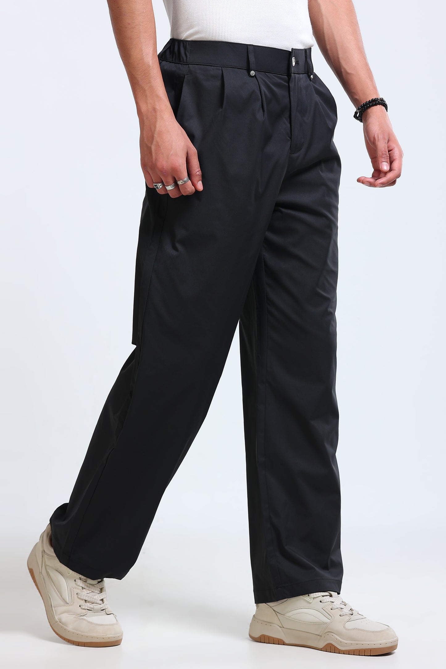 Men's Casual Loose Fit Pants Black