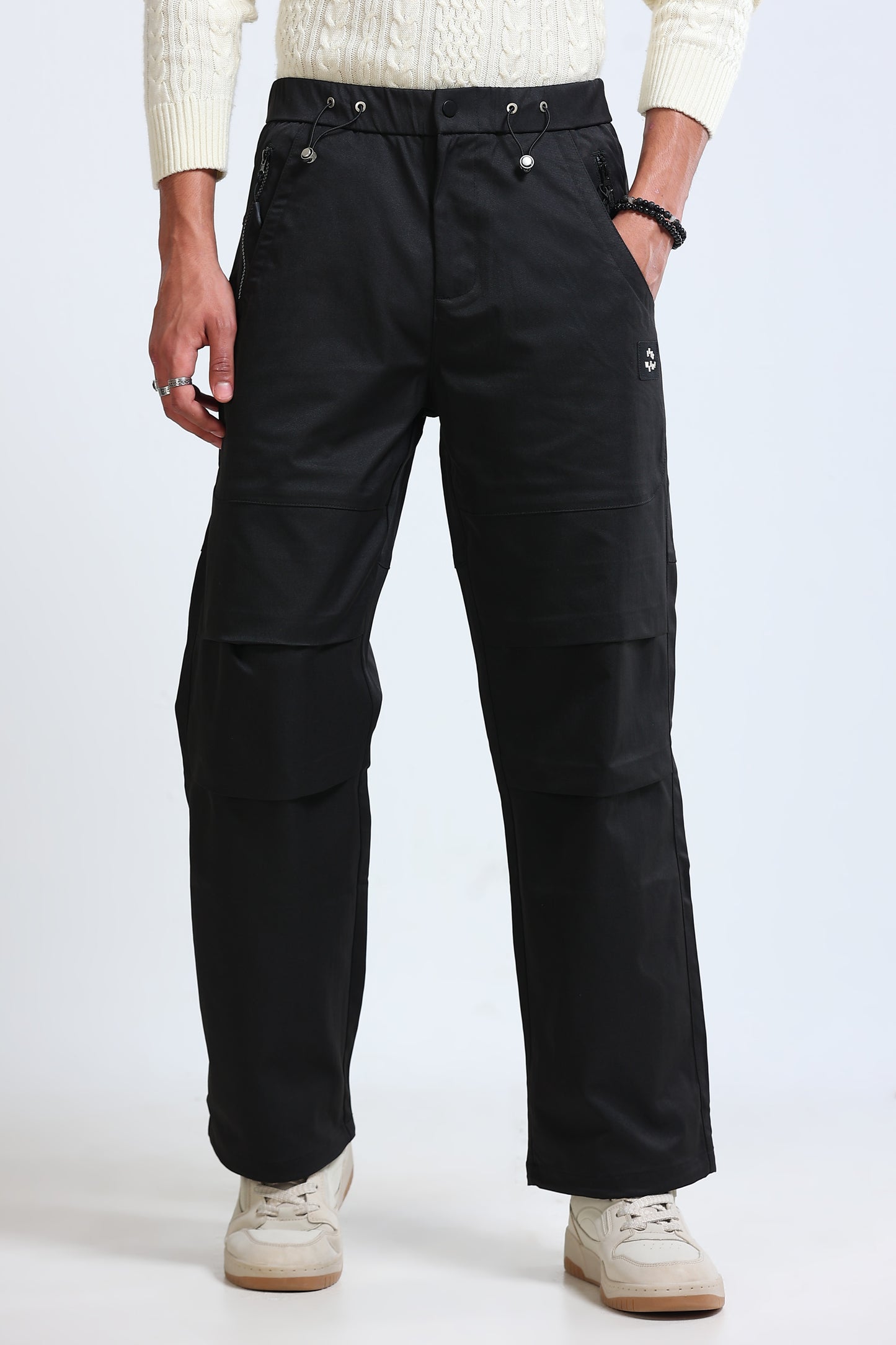 Men's Loose Cargo Pants Black