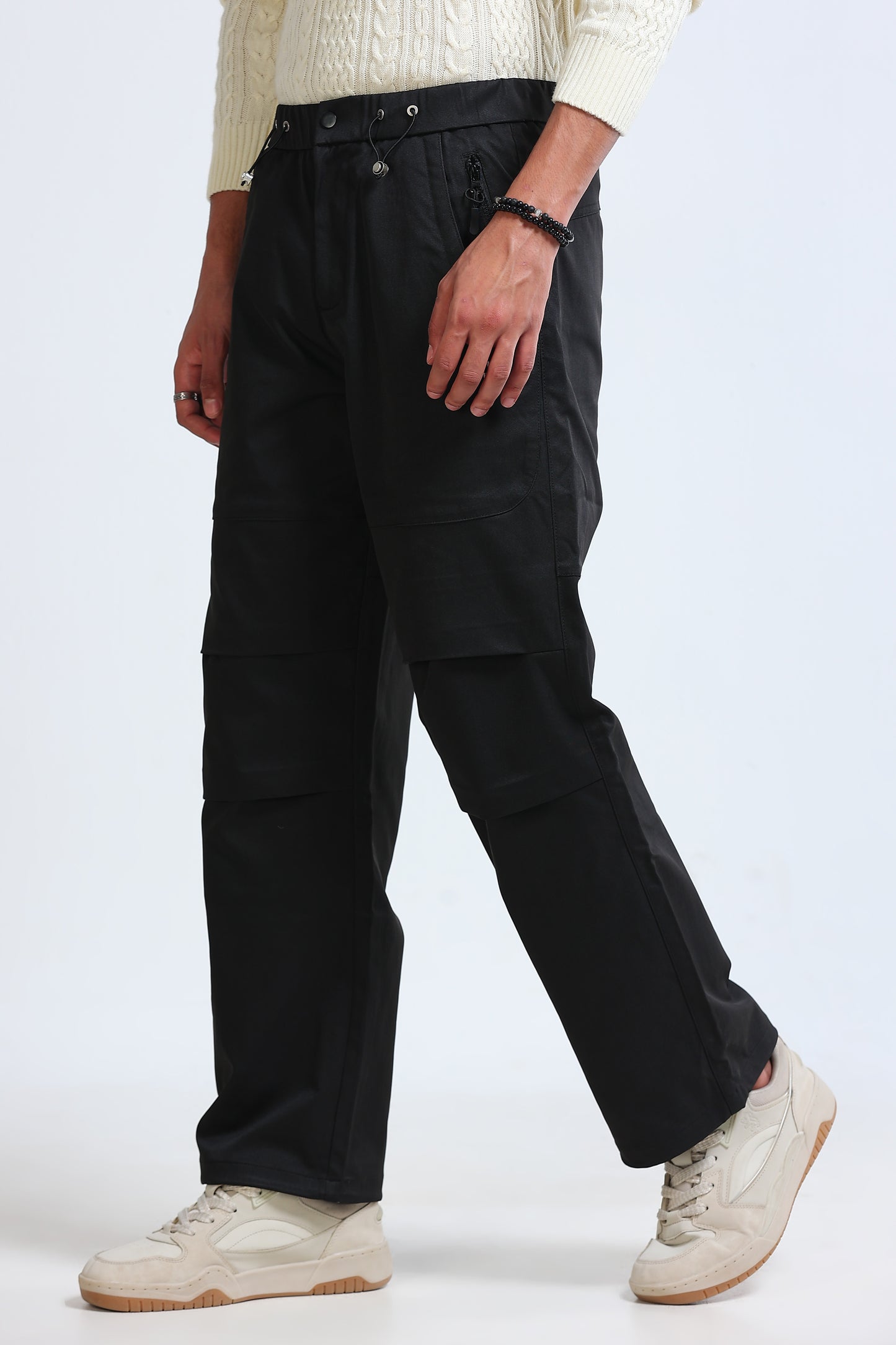 Men's Loose Cargo Pants Black