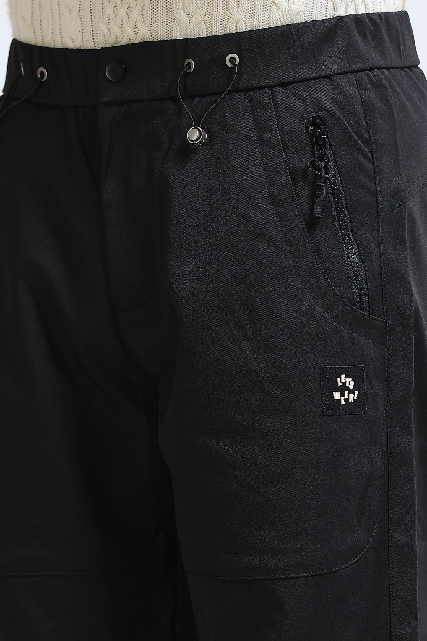 Men's Loose Cargo Pants Black