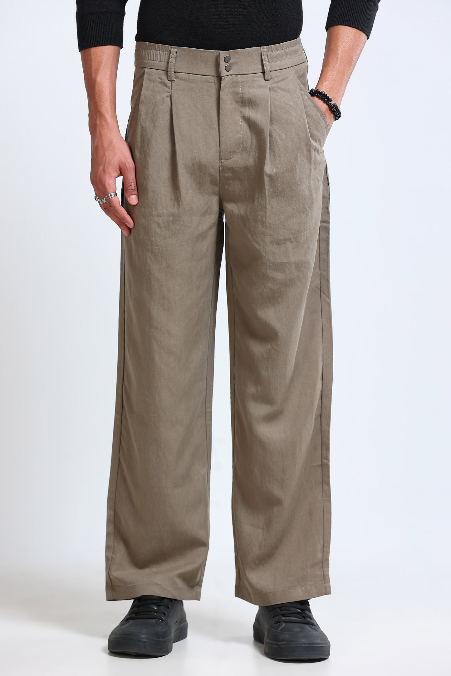 Men's Everyday Loose Fit Trousers Olive