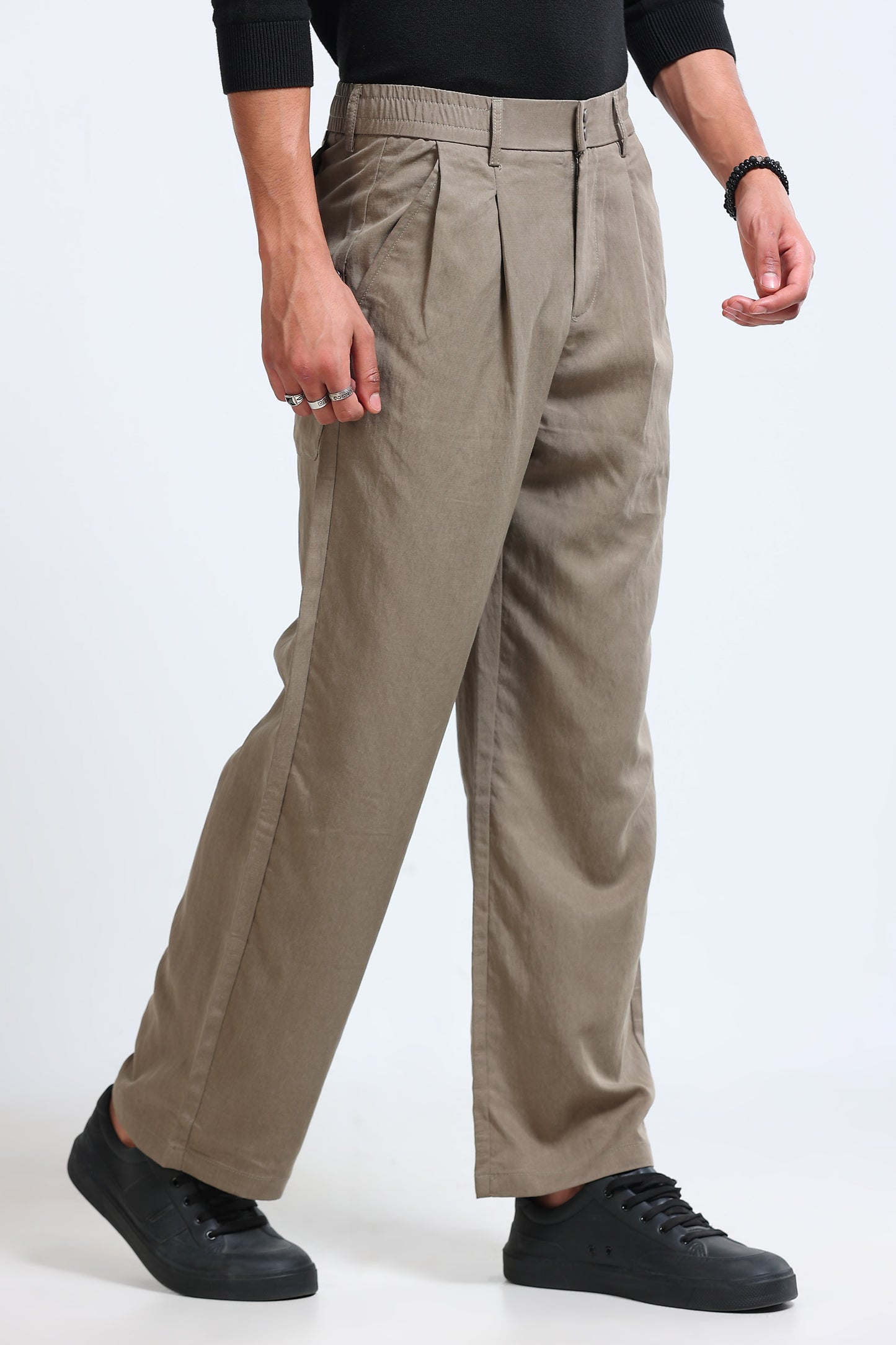 Men's Everyday Loose Fit Trousers Olive
