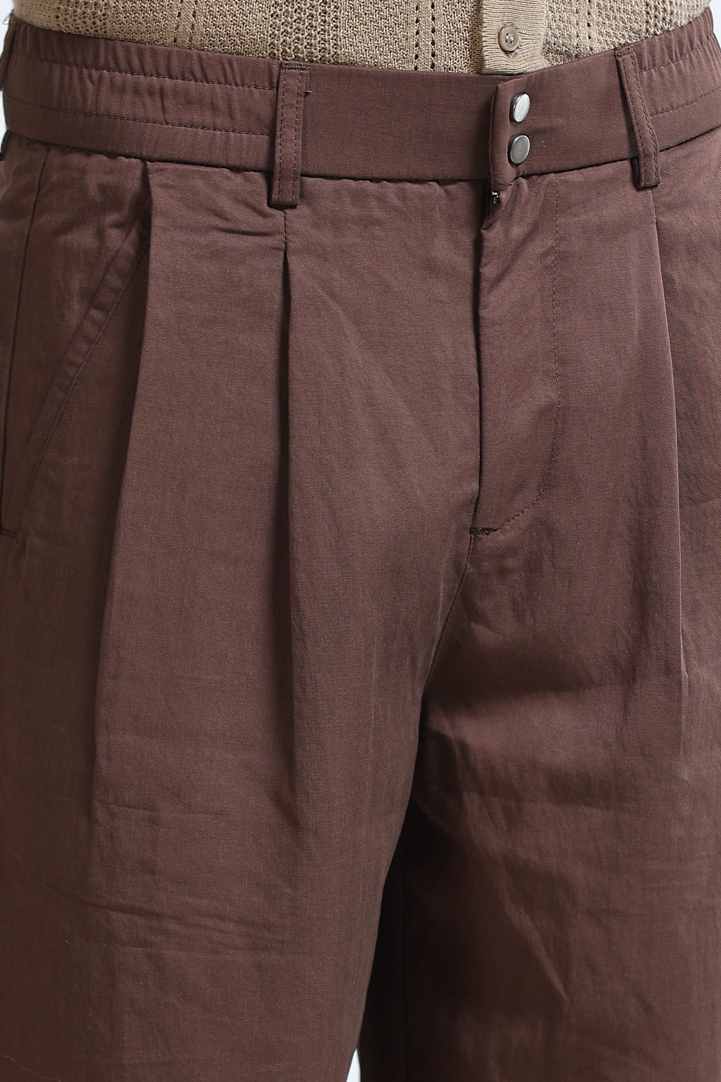 Men's Everyday Loose Fit Trousers Brown