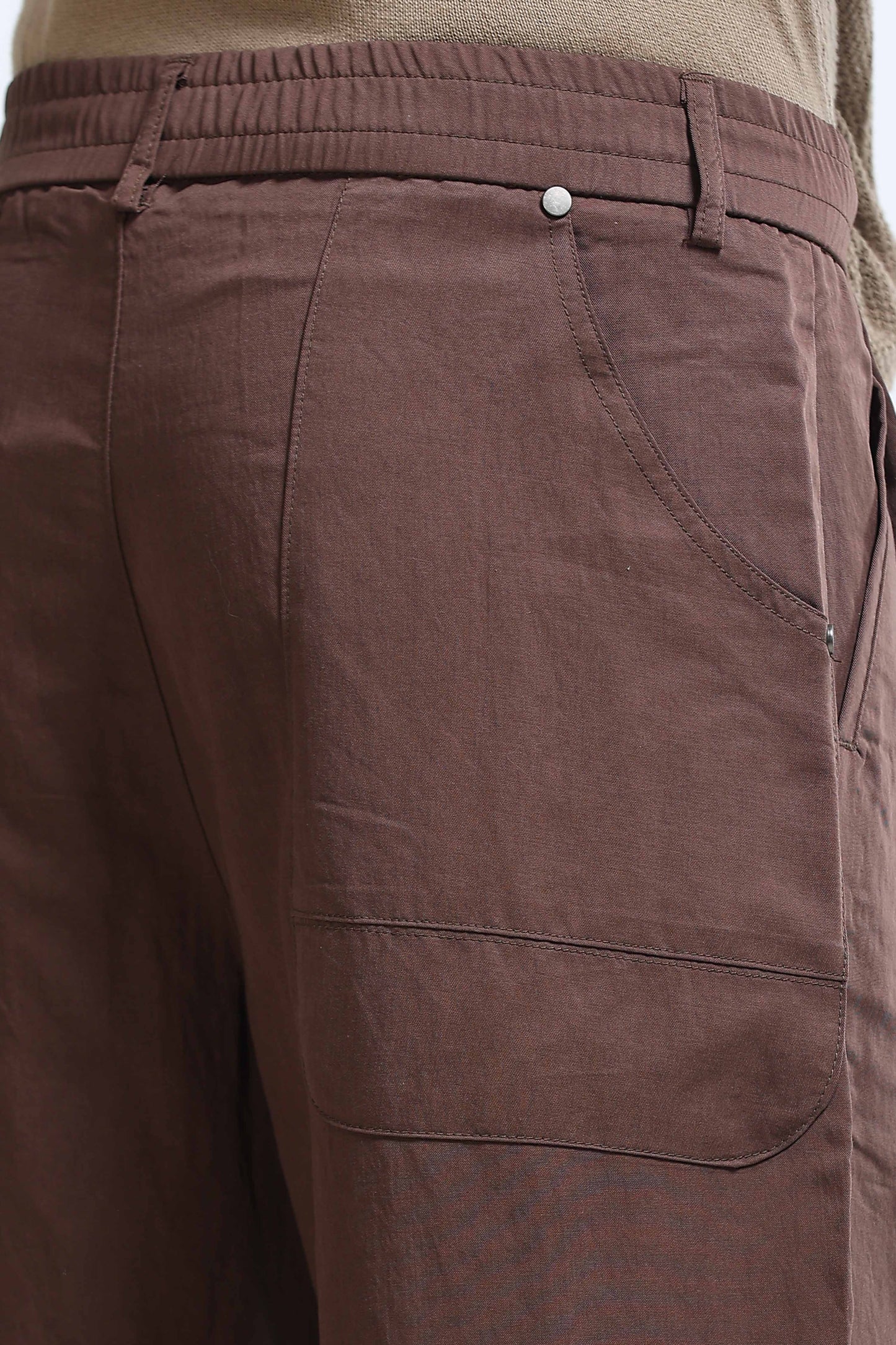Men's Everyday Loose Fit Trousers Brown