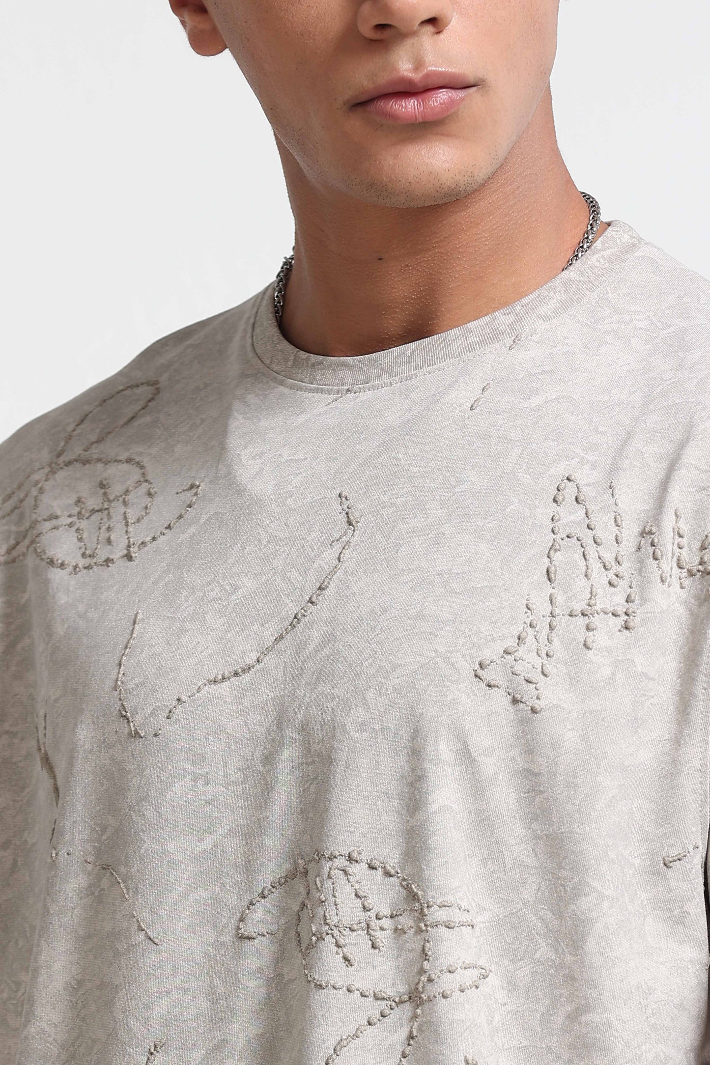 Relaxed Fit Beige T-Shirt