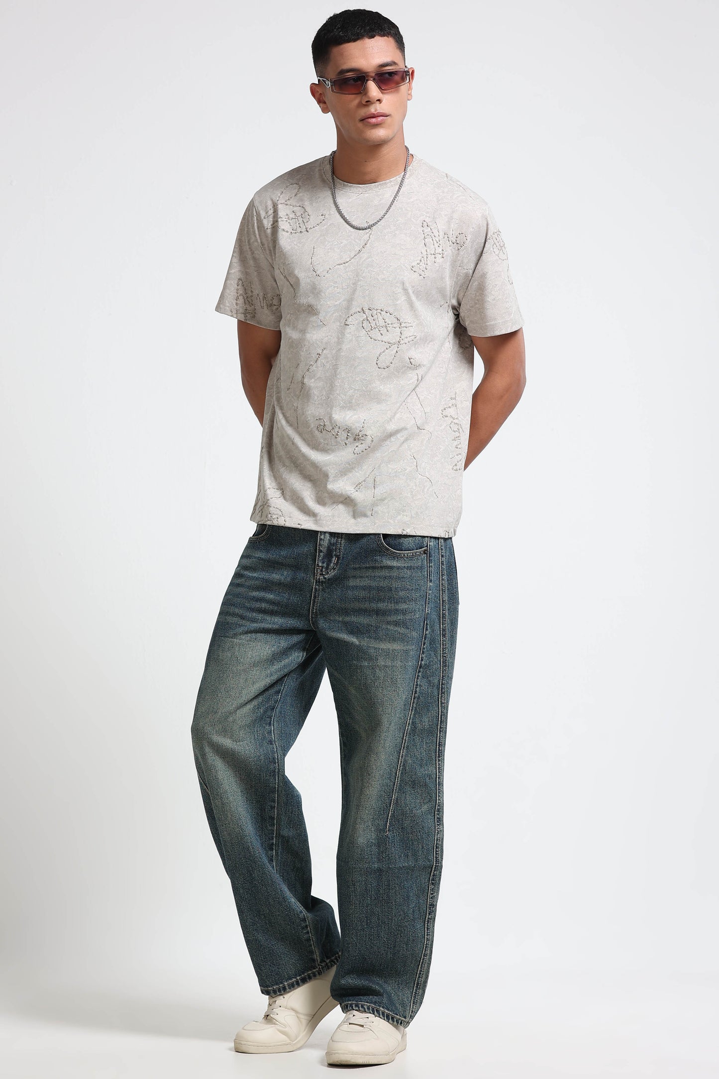 Relaxed Fit Beige T-Shirt
