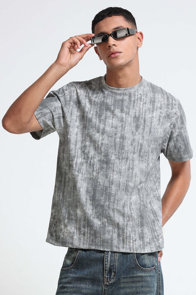 Casual Relaxed Fit Grey T-Shirt