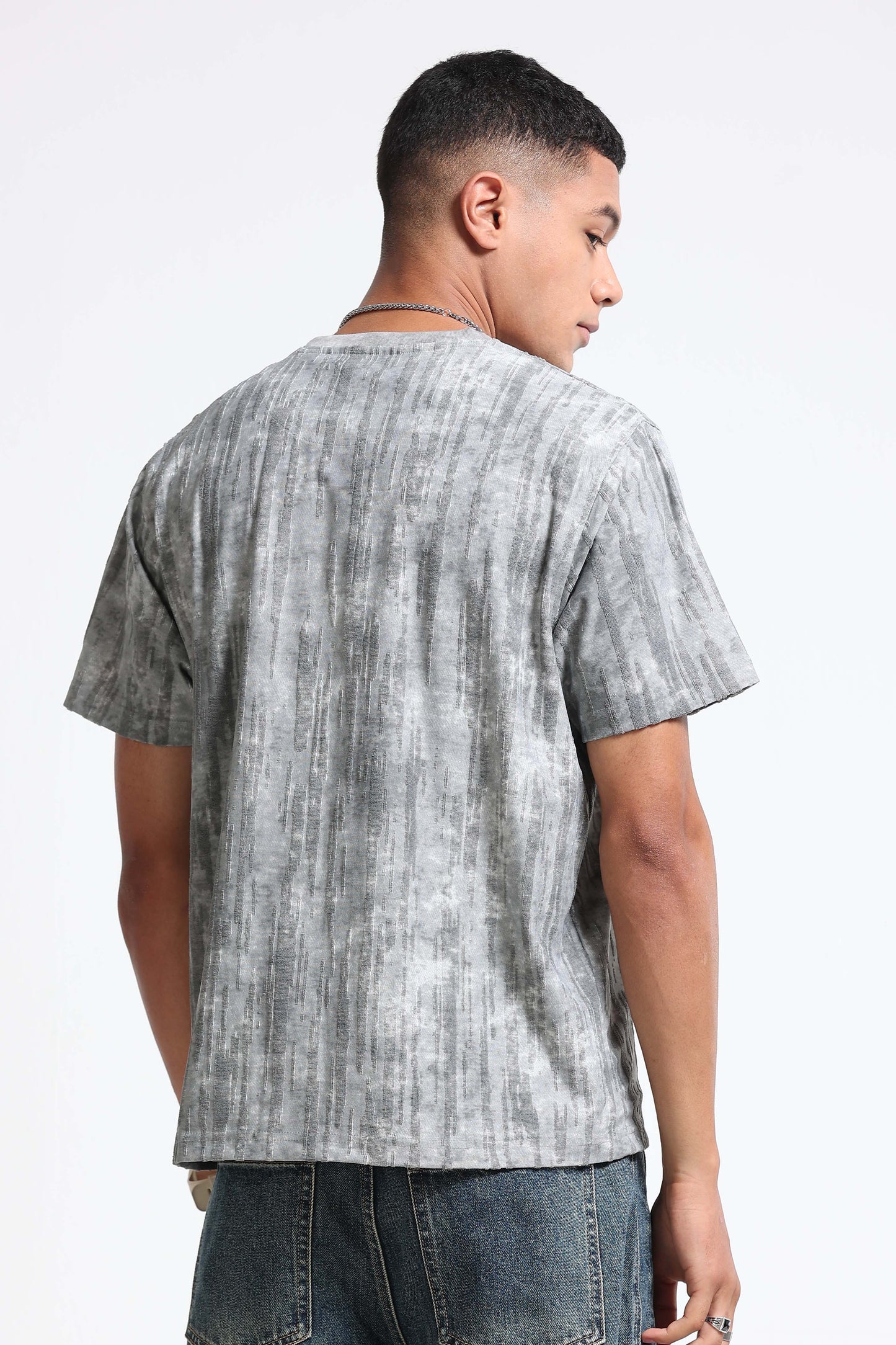 Casual Relaxed Fit Grey T-Shirt