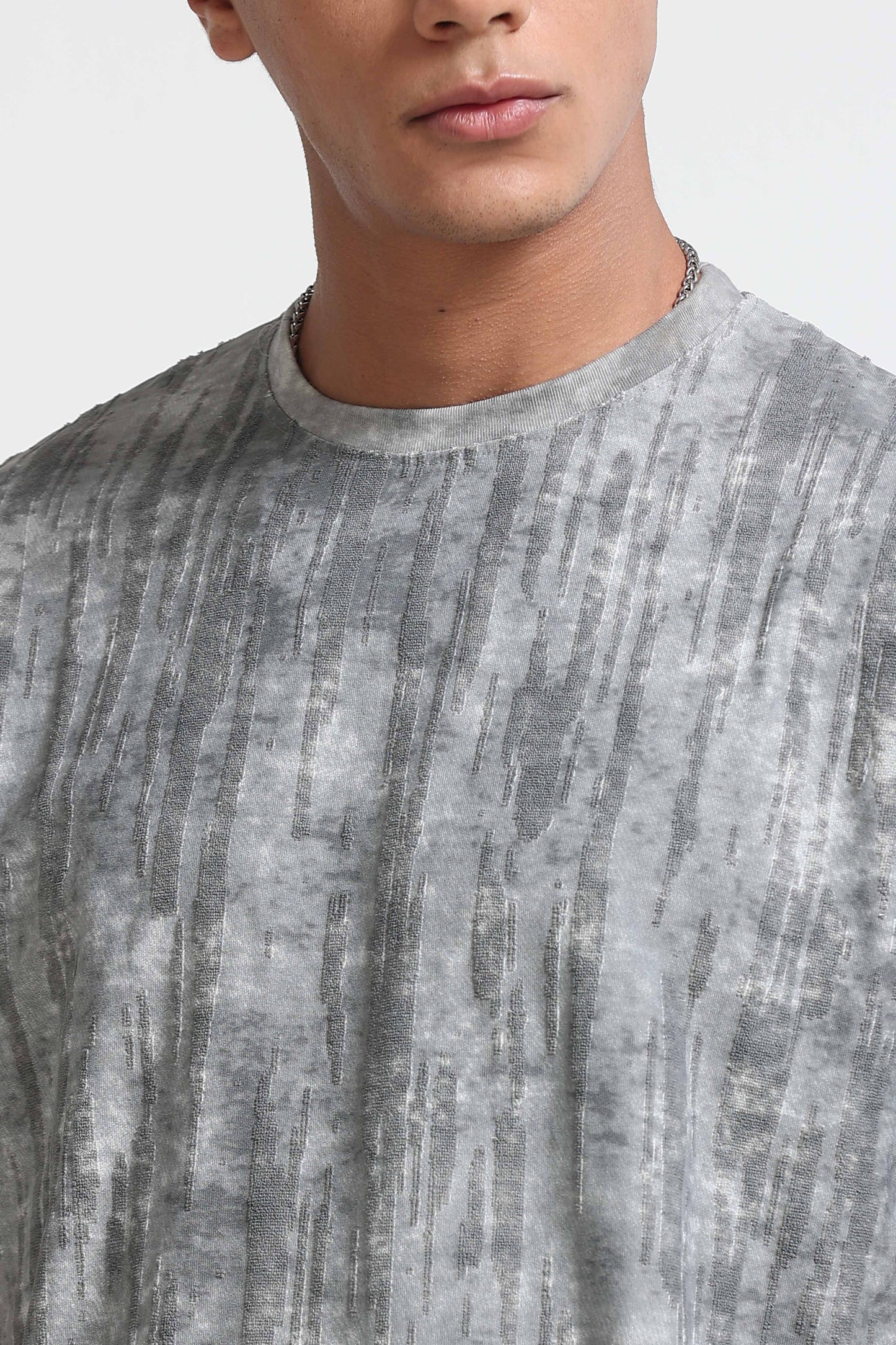 Casual Relaxed Fit Grey T-Shirt