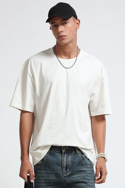 White Oversized Crew Neck T-Shirt