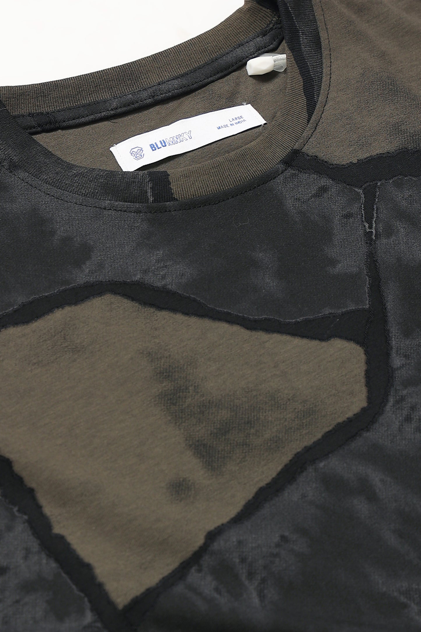 Modern Abstract Print Black T-Shirt