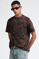 Premium Brown Self Designed T-Shirt