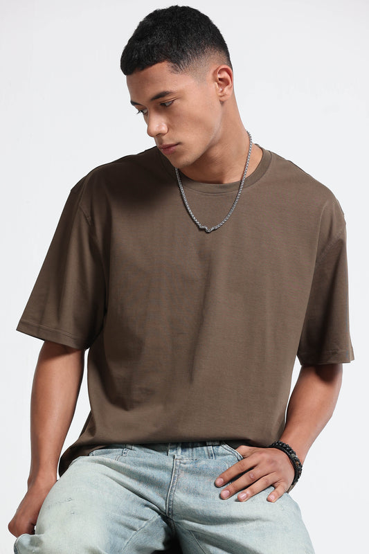 Olive Oversized Crew Neck T-Shirt