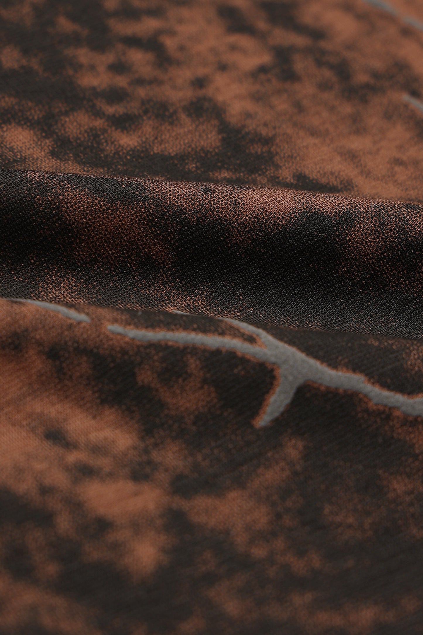Premium Brown Self Designed T-Shirt
