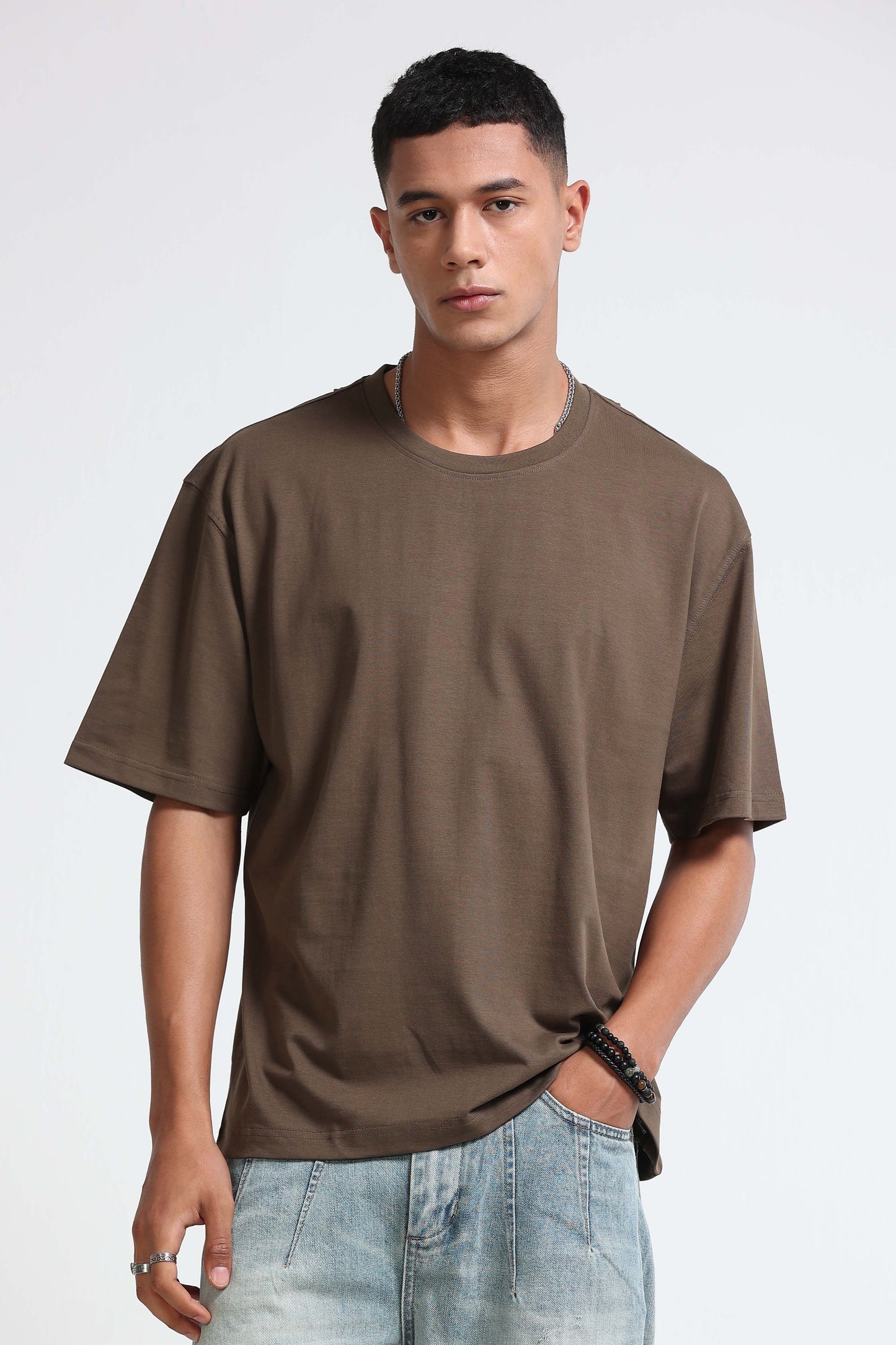 Olive Oversized Crew Neck T-Shirt