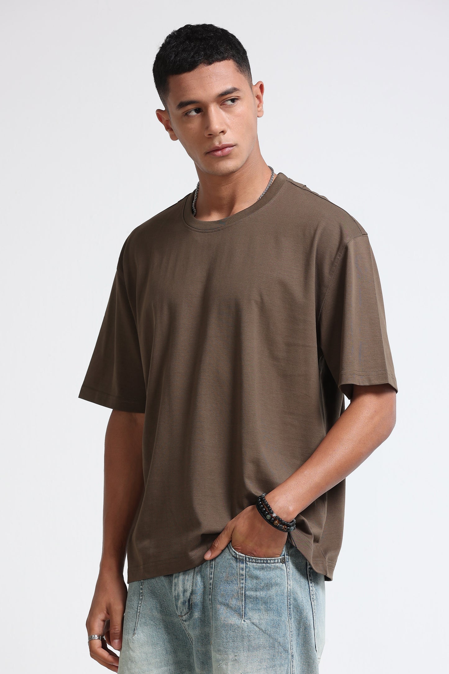 Olive Oversized Crew Neck T-Shirt
