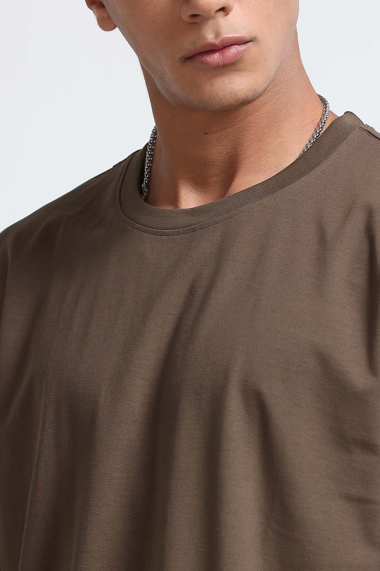 Olive Oversized Crew Neck T-Shirt