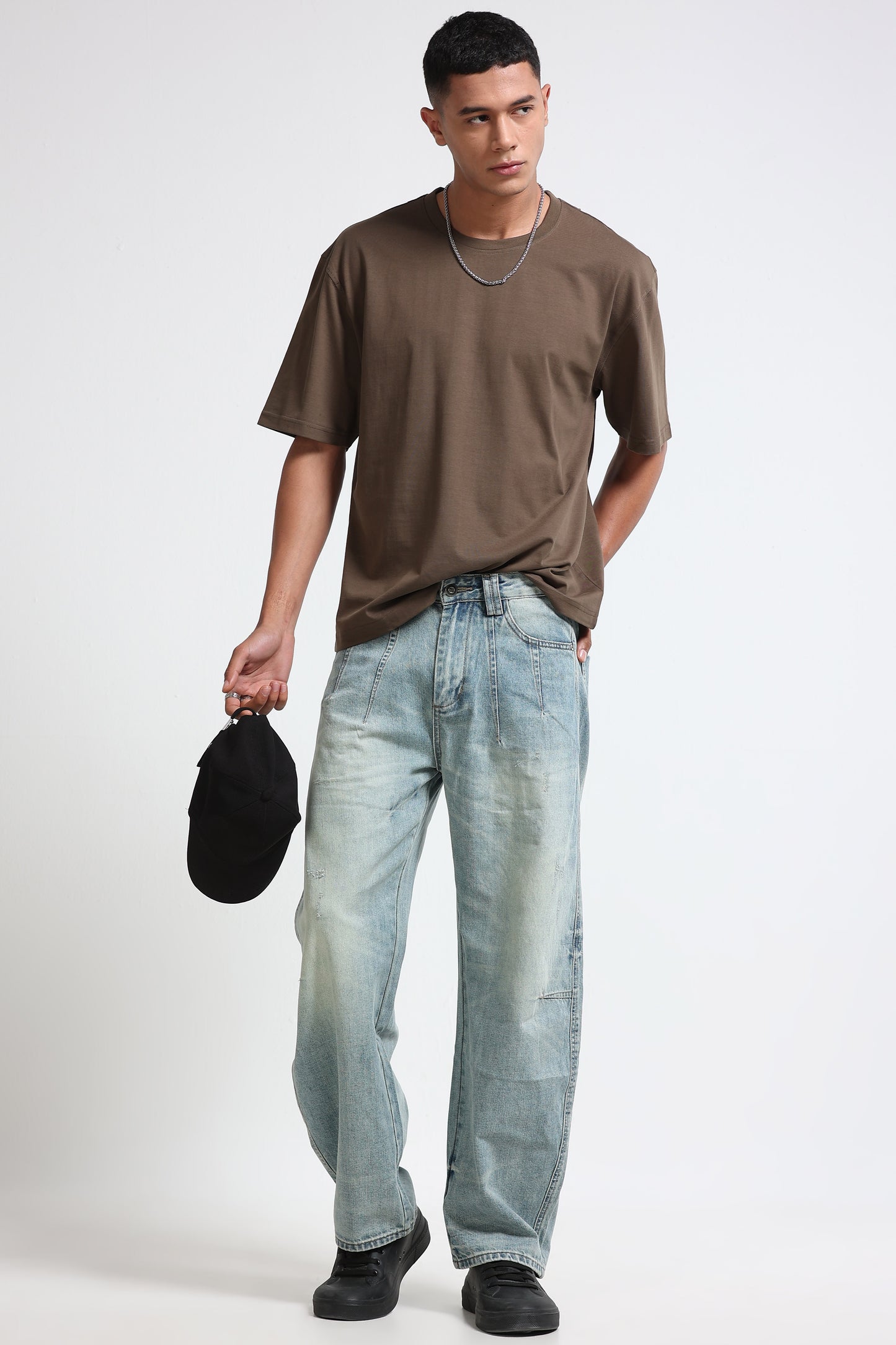 Olive Oversized Crew Neck T-Shirt