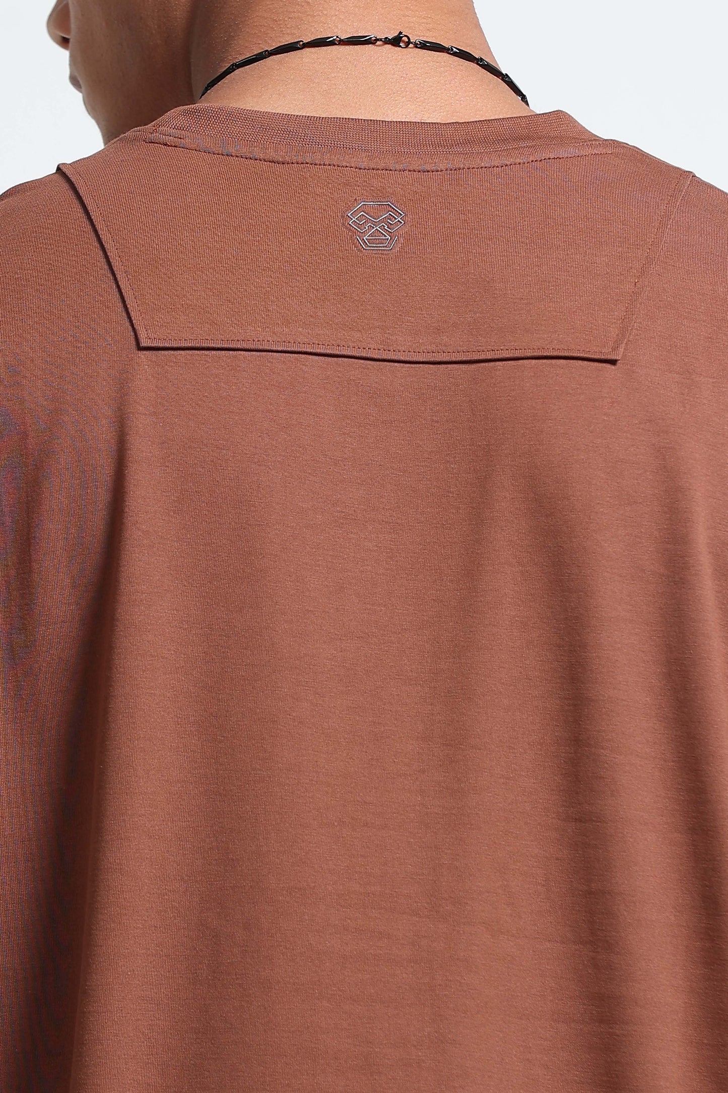 Brown Oversized Crew Neck T-Shirt