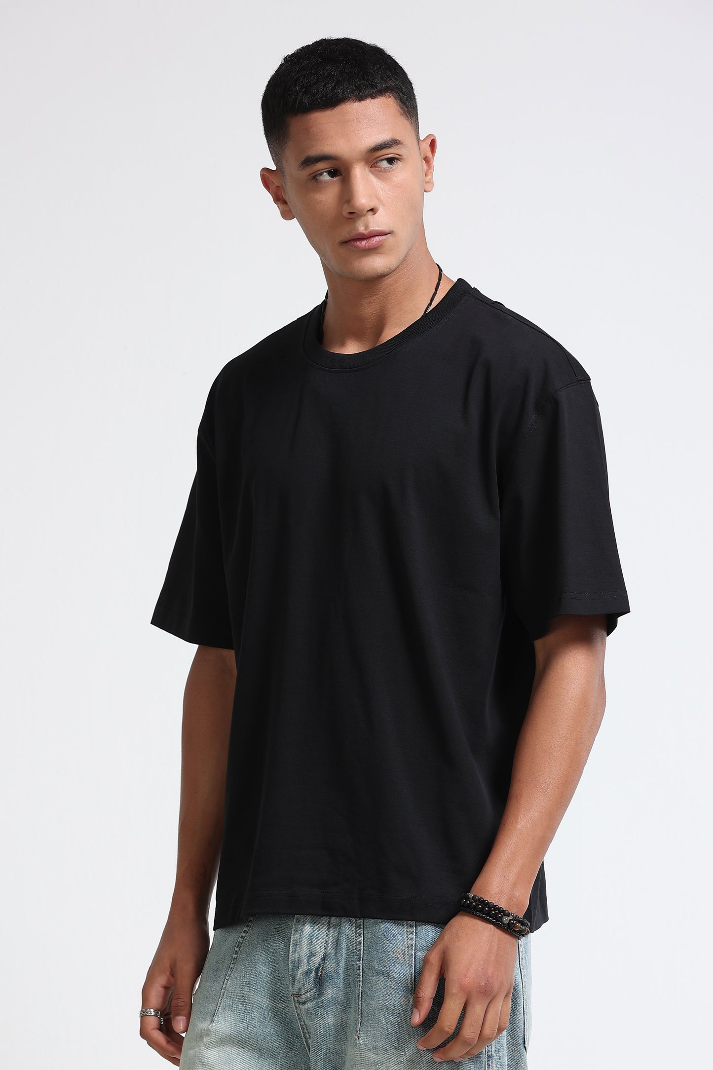 Black Oversized Crew Neck T-Shirt