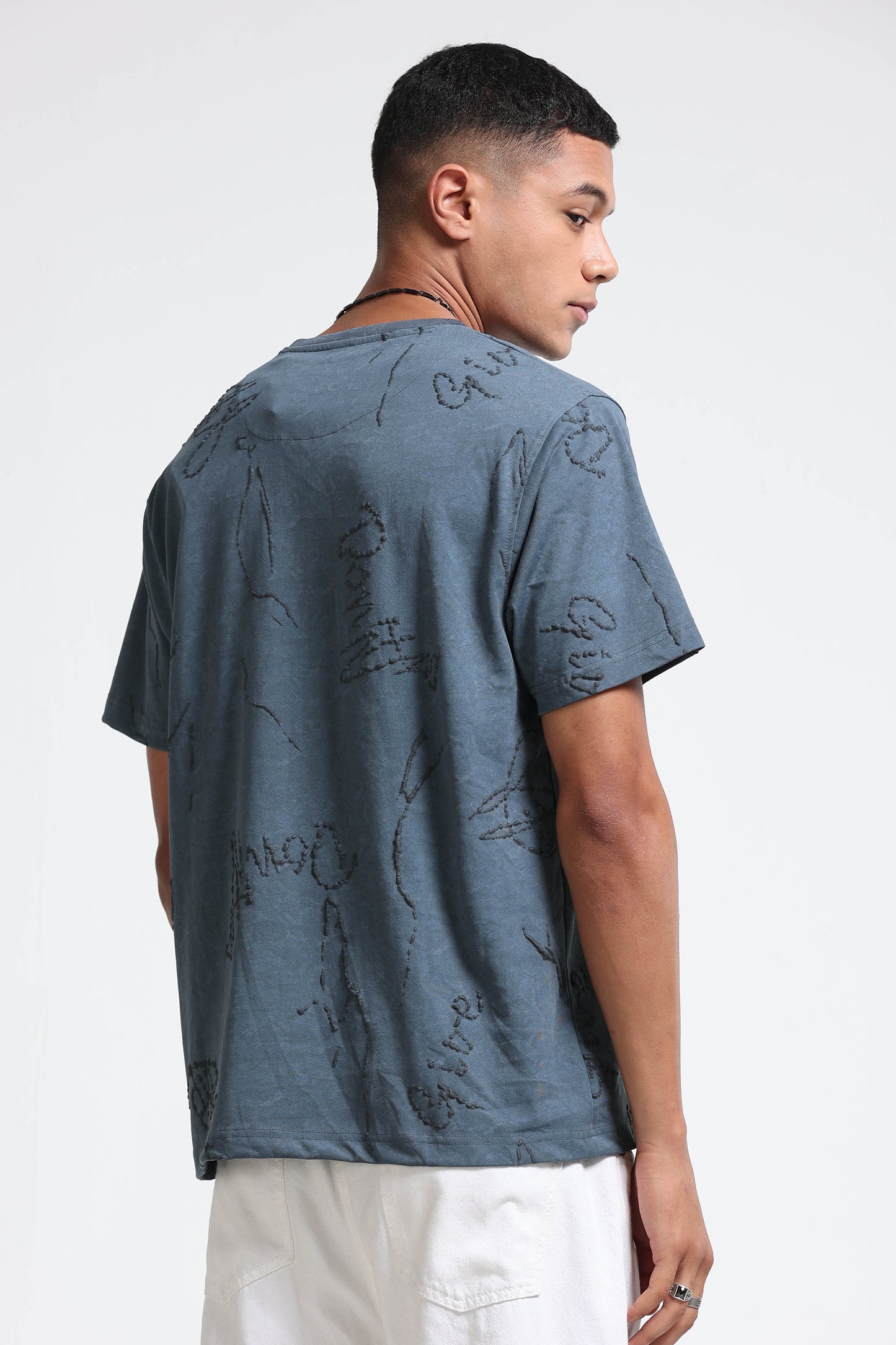 Relaxed Fit Denim Blue T-Shirt