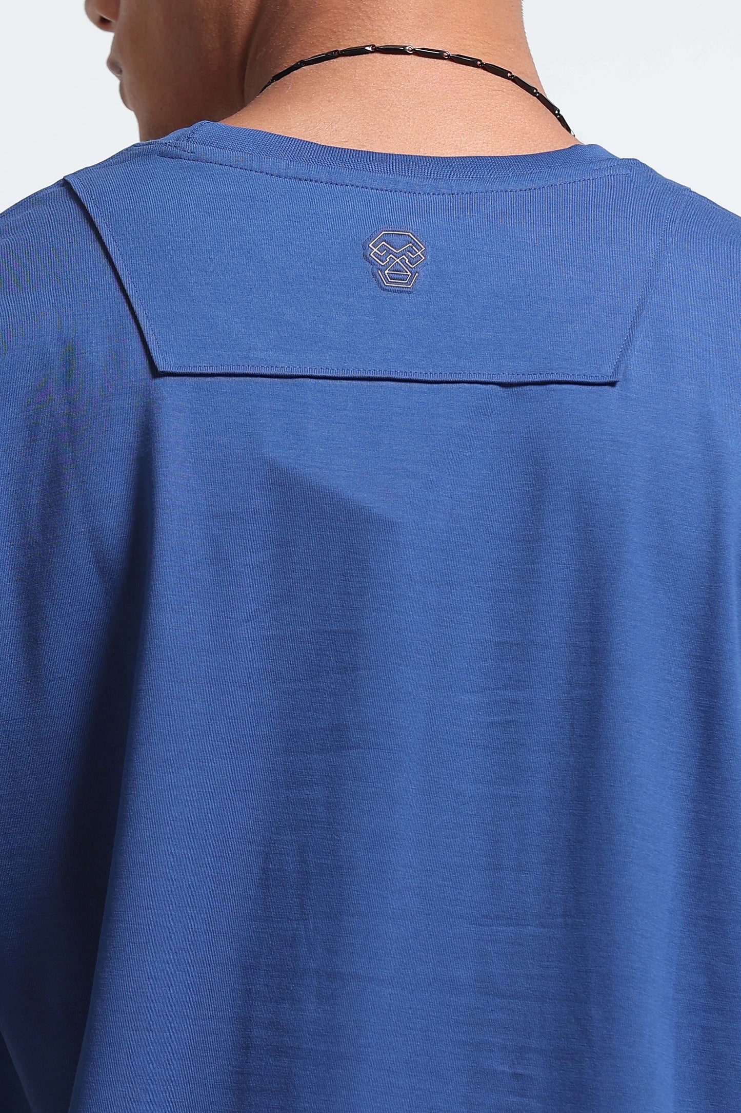 Blue Oversized Crew Neck T-Shirt