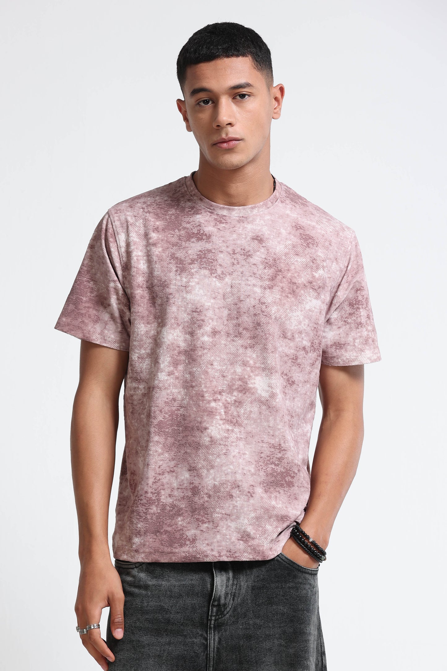 Casual Relaxed Fit Pink T-Shirt