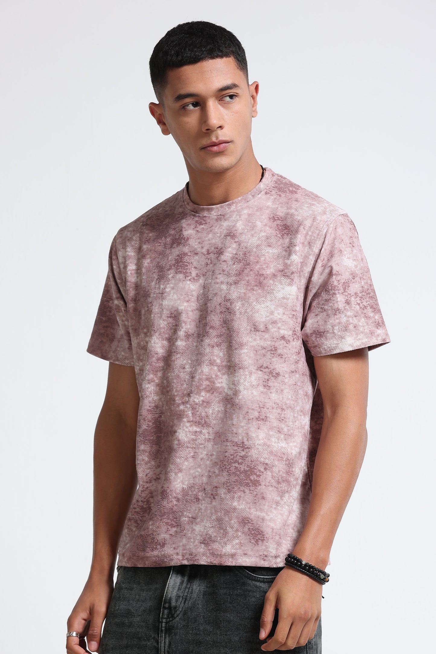 Casual Relaxed Fit Pink T-Shirt