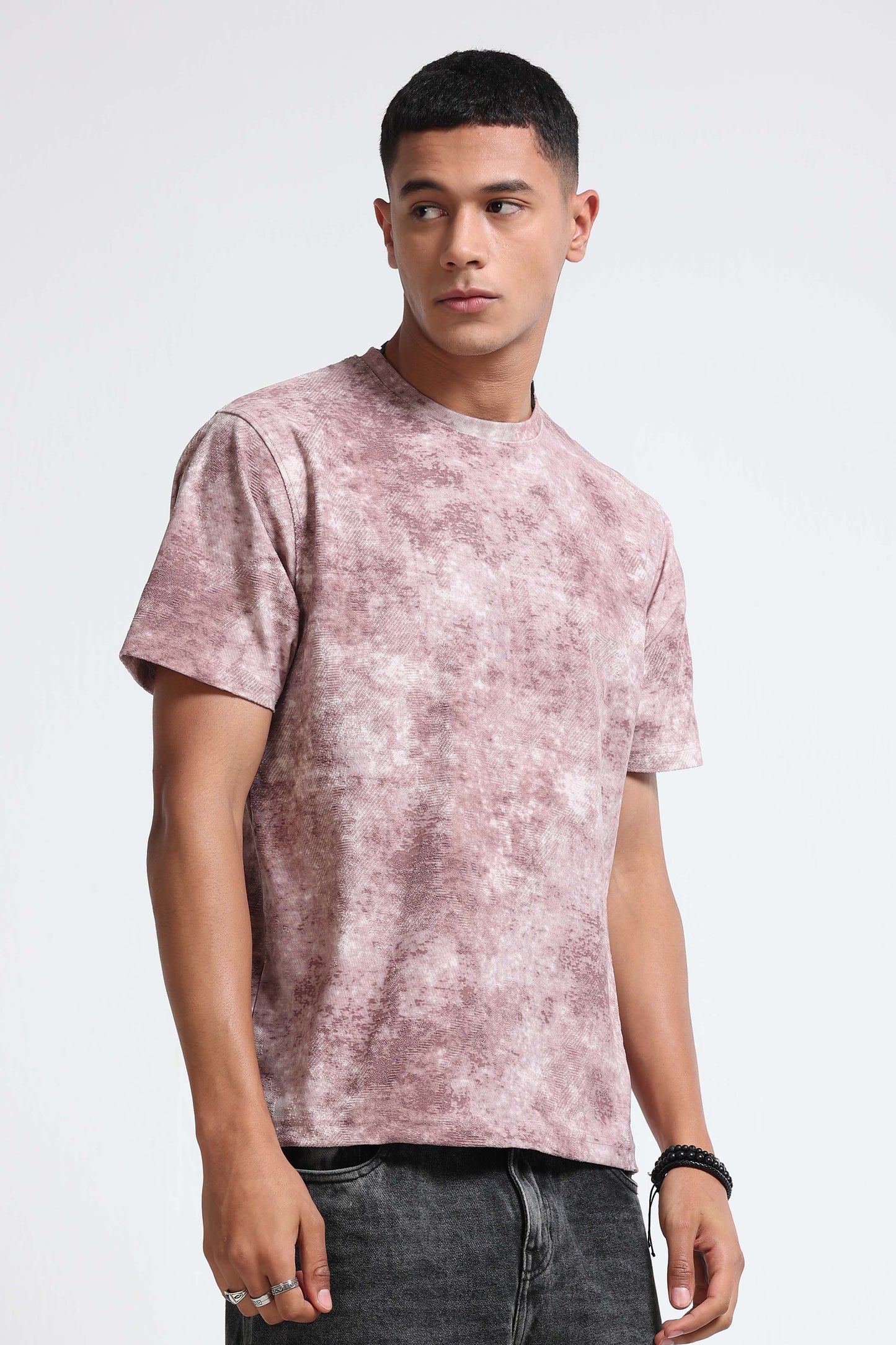 Casual Relaxed Fit Pink T-Shirt