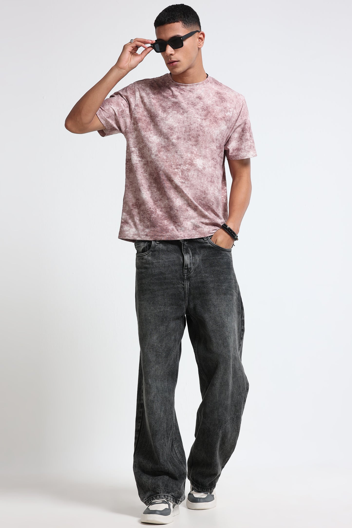 Casual Relaxed Fit Pink T-Shirt