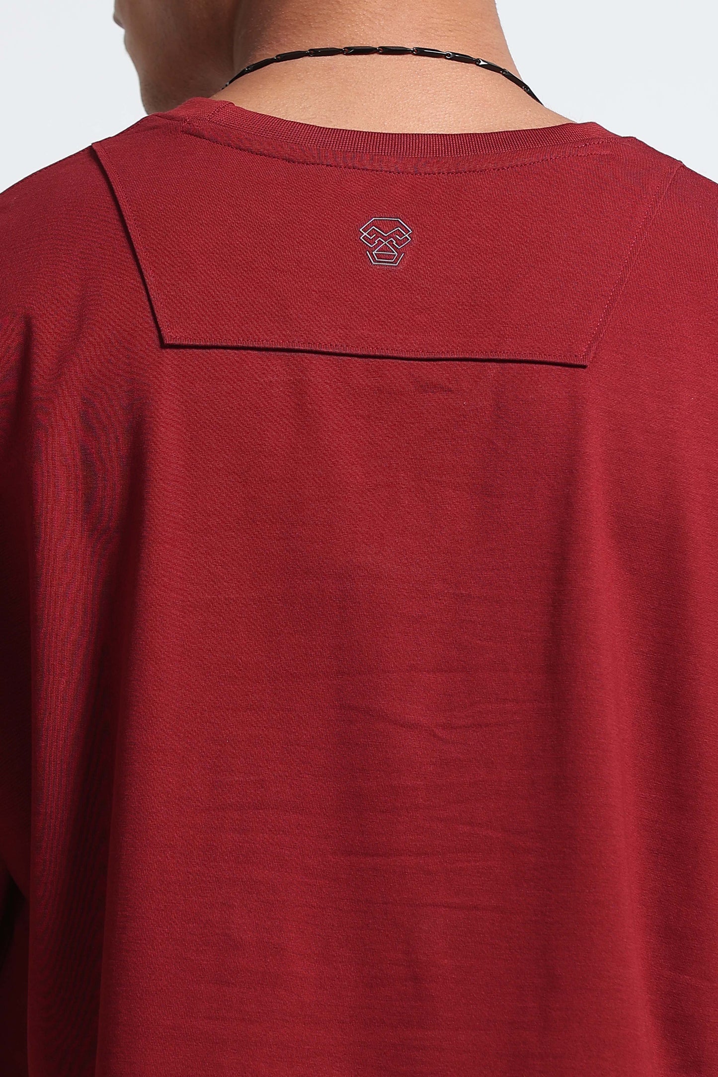 Maroon Oversized Crew Neck T-Shirt