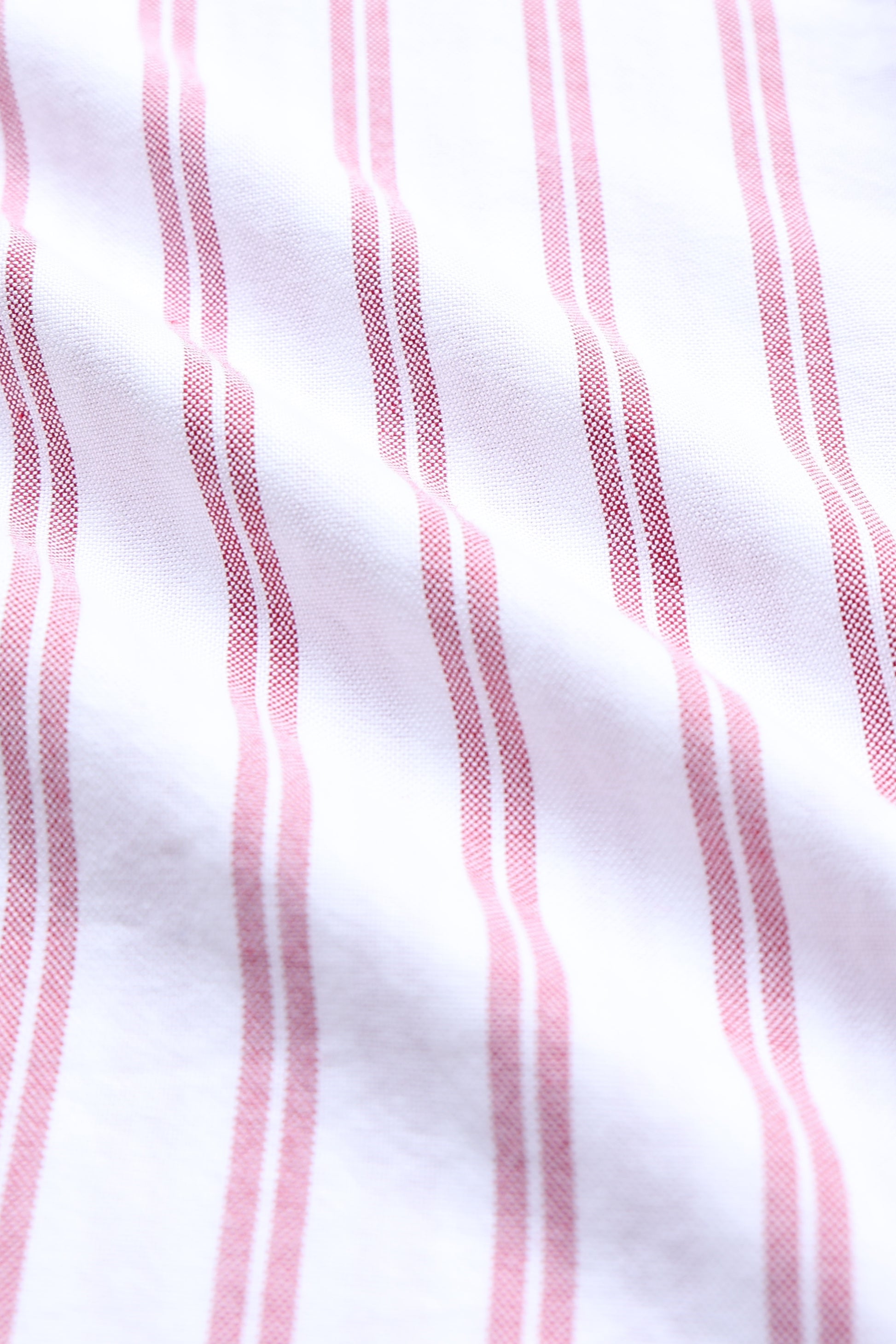 Classic Striped Oxford Cotton Shirt Red White
