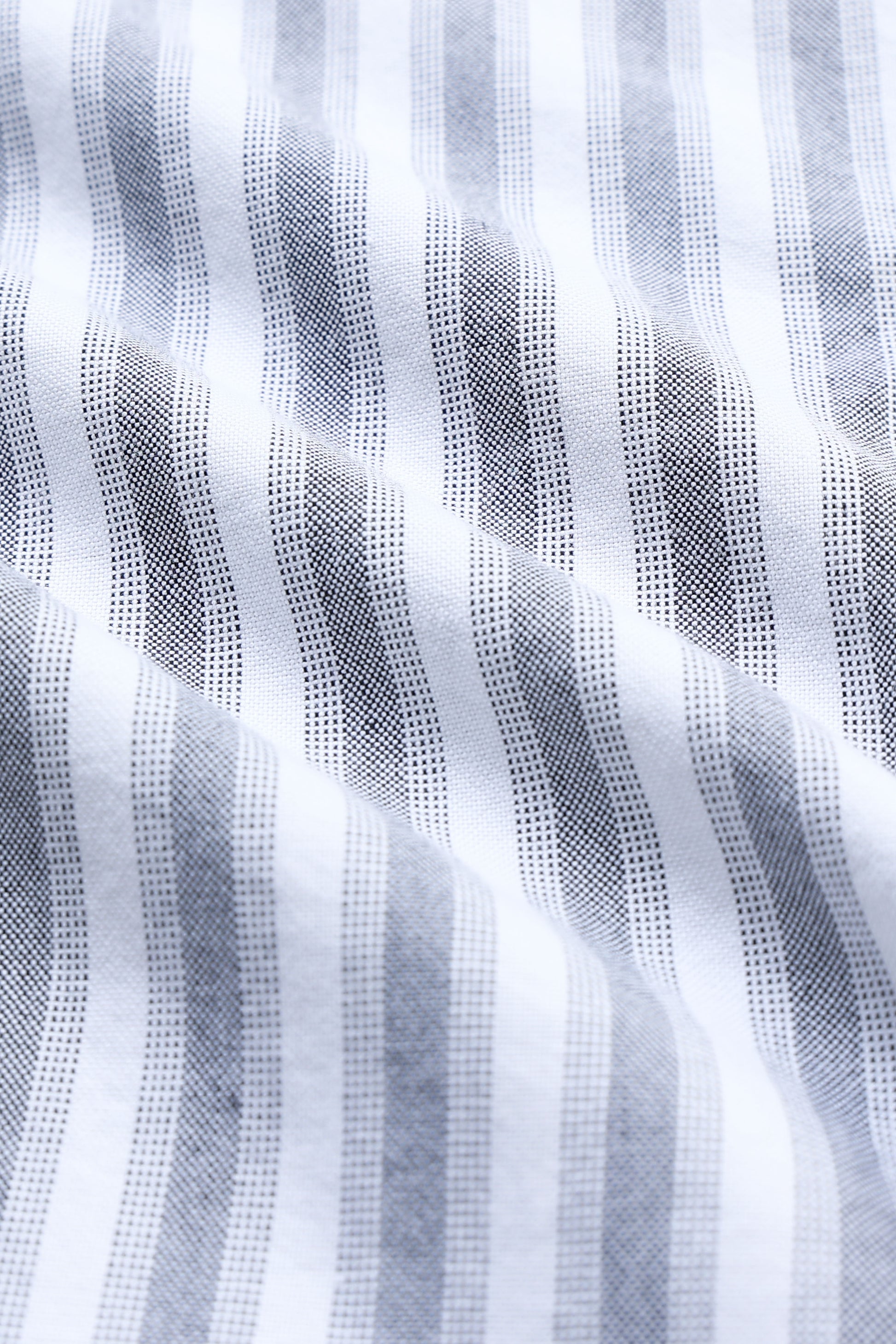 Classic Striped Oxford Cotton Shirt Black White