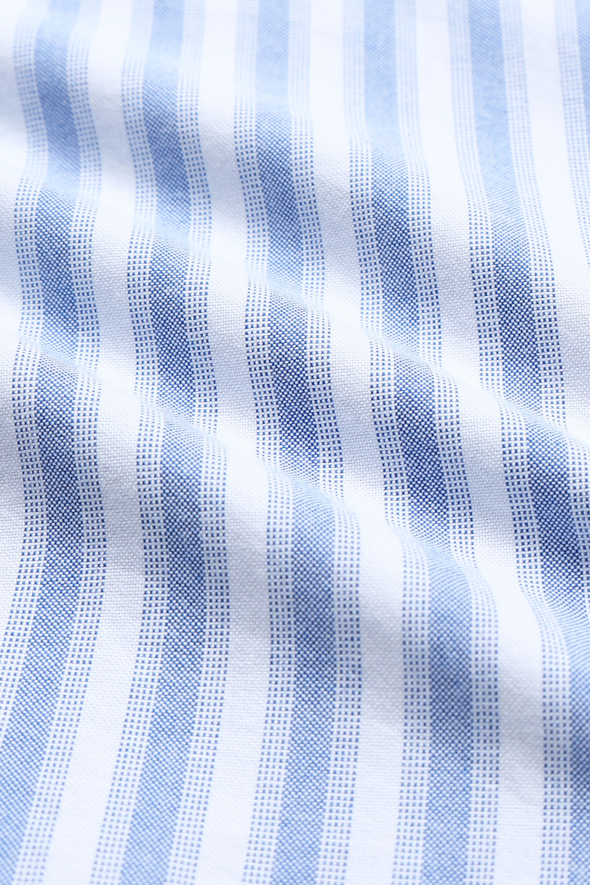 Classic Striped Oxford Cotton Shirt Dk Blue White