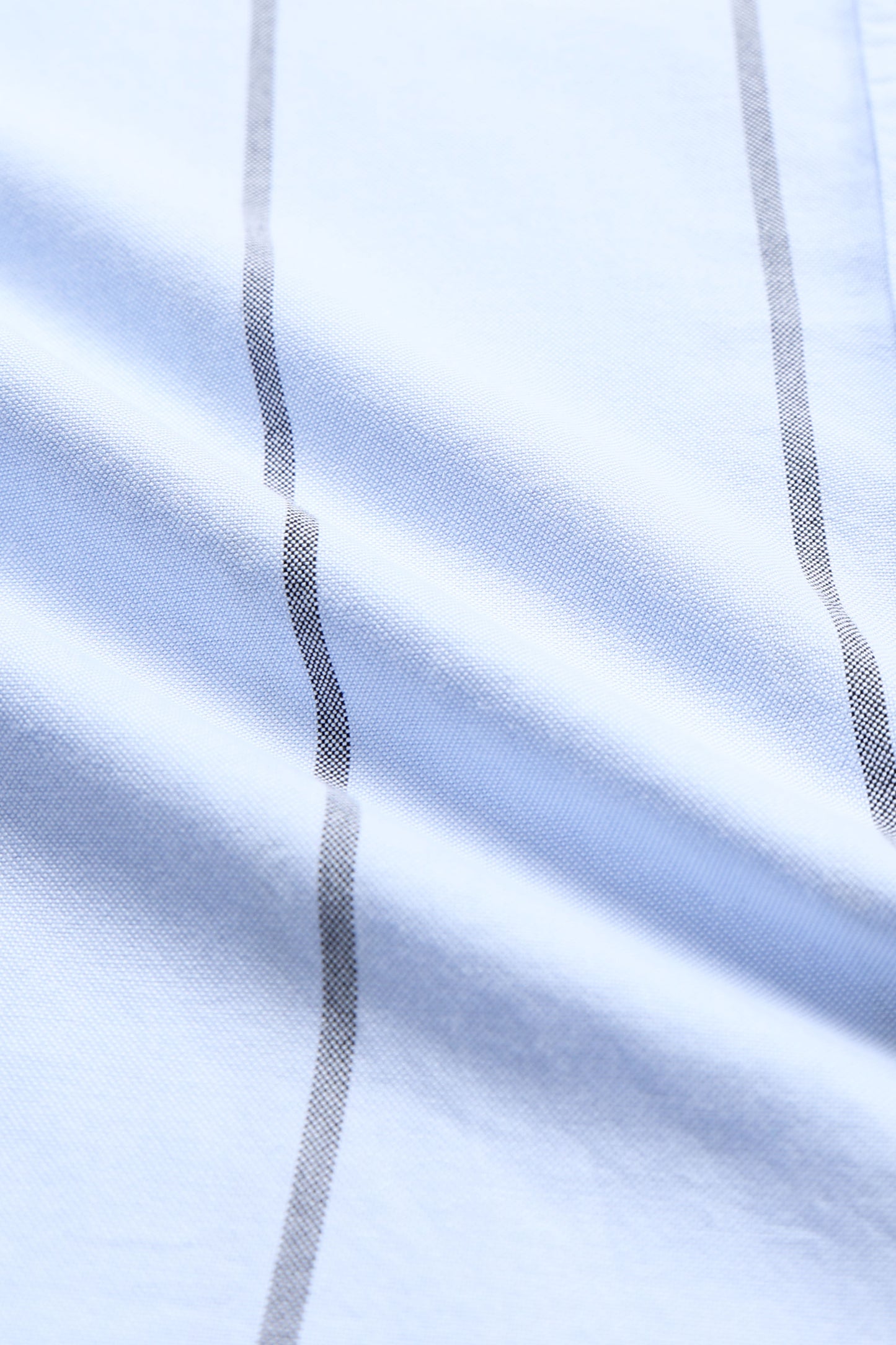Classic Striped Oxford Cotton Shirt Sky Blue