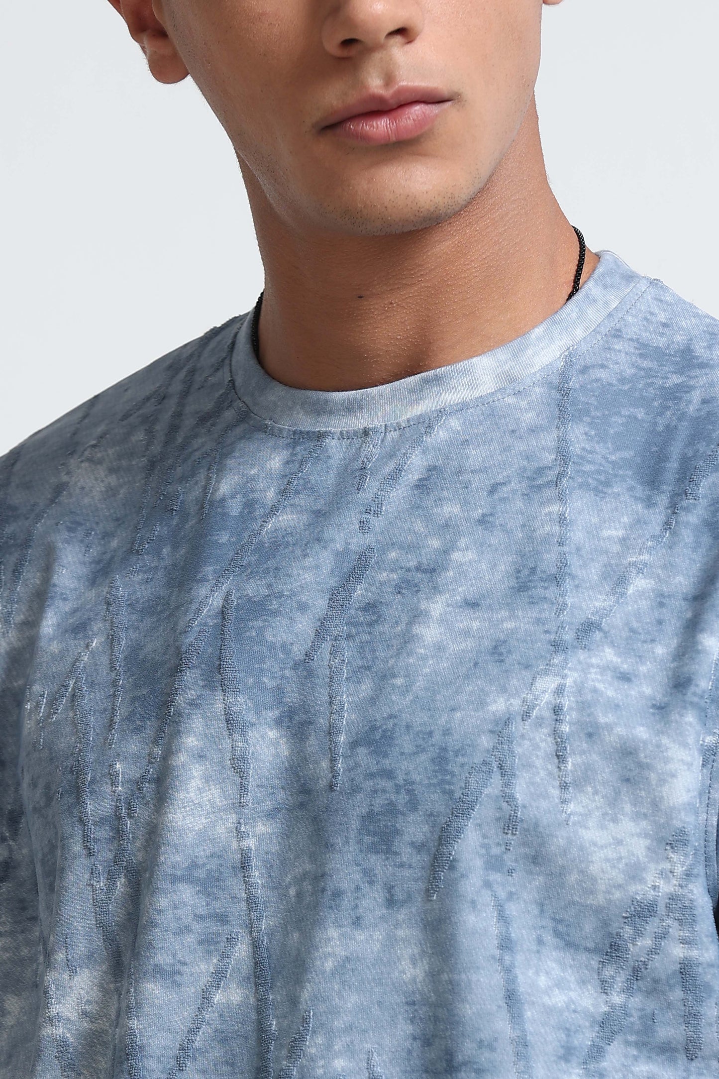 Casual Relaxed Fit Lt Blue T-Shirt