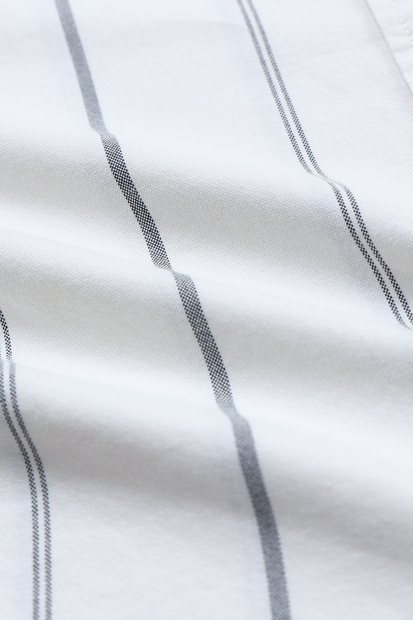 Classic Striped Oxford Cotton Shirt Off White