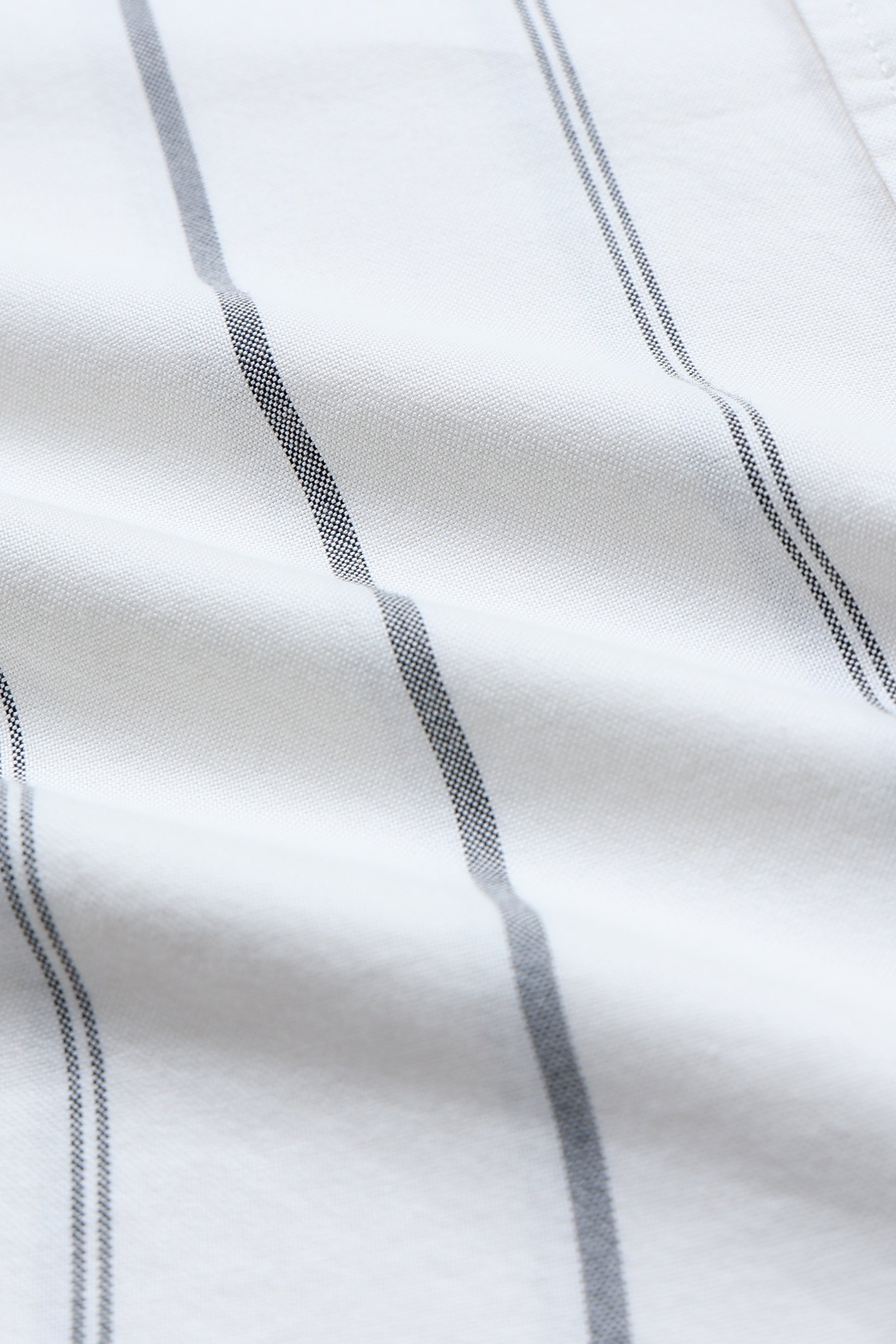 Classic Striped Oxford Cotton Shirt Off White